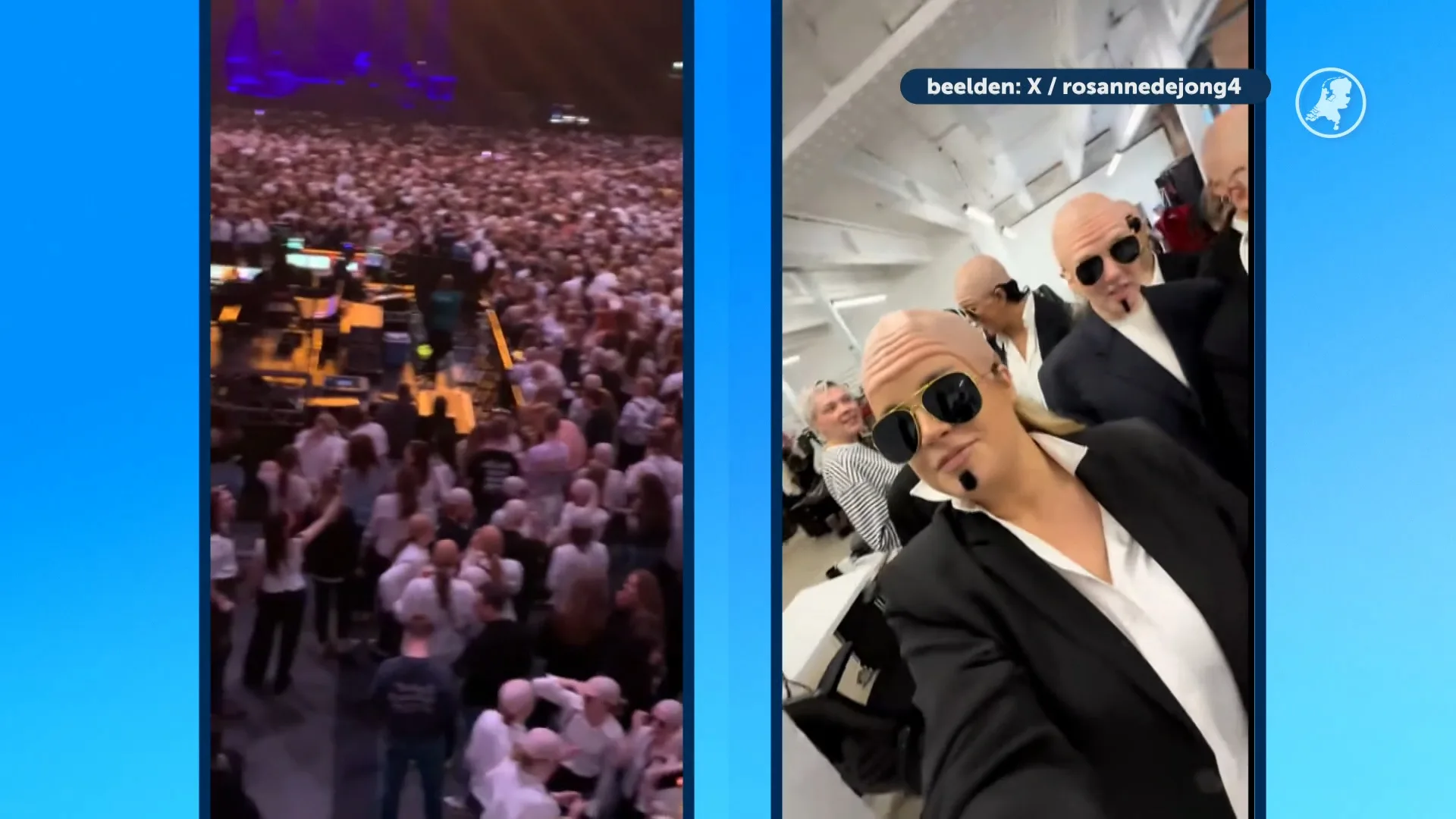 Concertgangers massaal verkleed als Pitbull