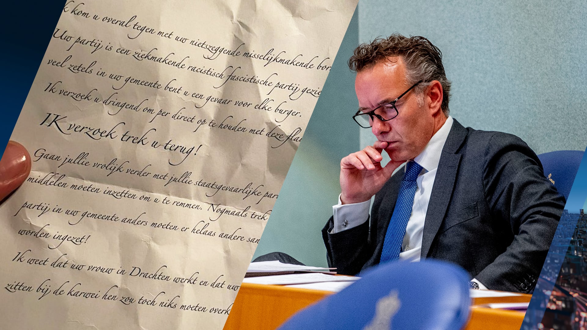 Lijsttrekker BVNL Noardeast-Fryslân krijgt dreigbrief na verkiezingsdebat: 'Trek u terug'