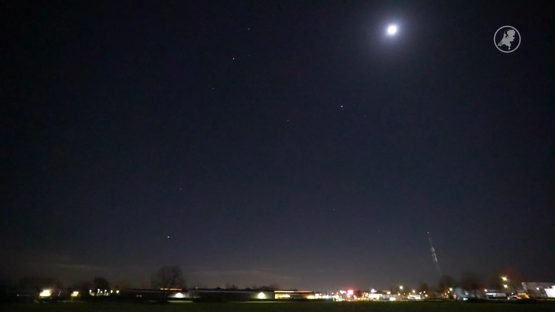 Venus, Mars, Jupiter en Saturnus te zien aan de hemel