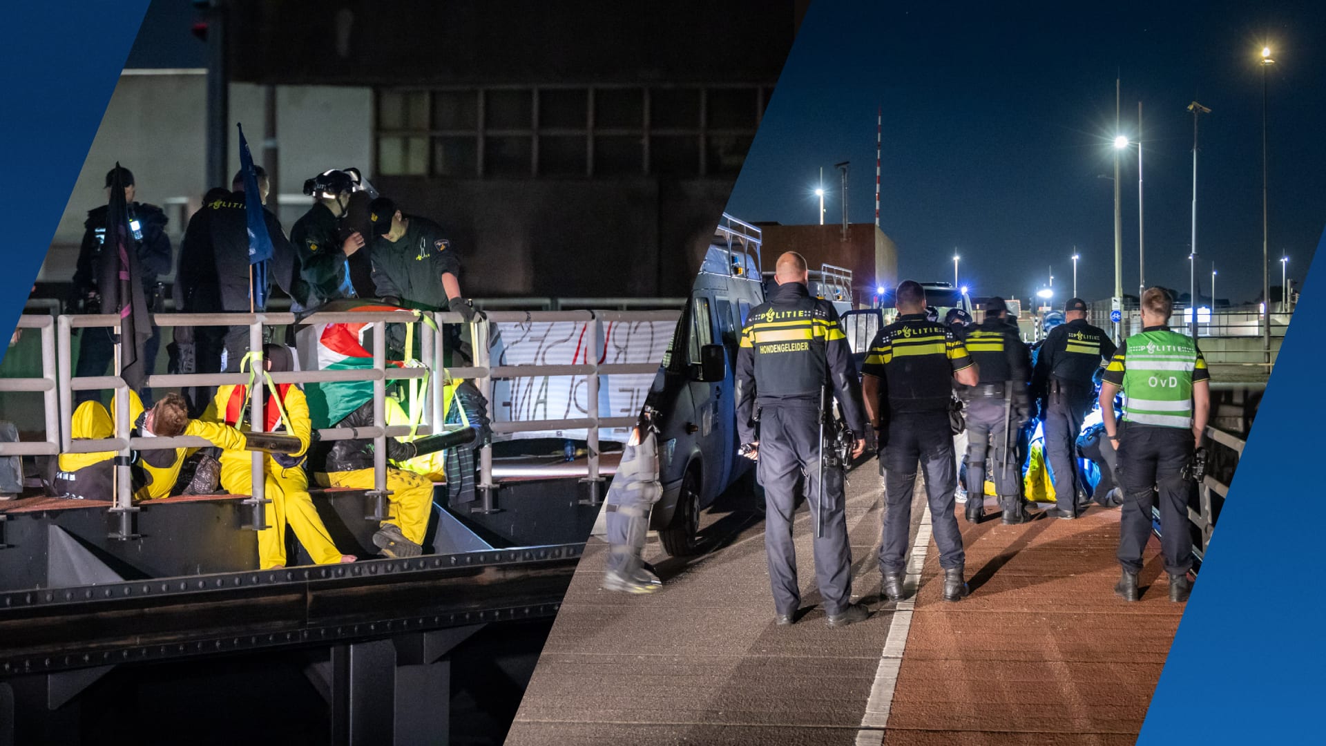 Politie verwijdert XR-activisten na blokkade zeesluis IJmuiden