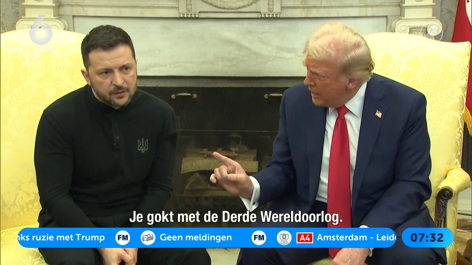 Zelensky en Trump ruziën in Witte Huis