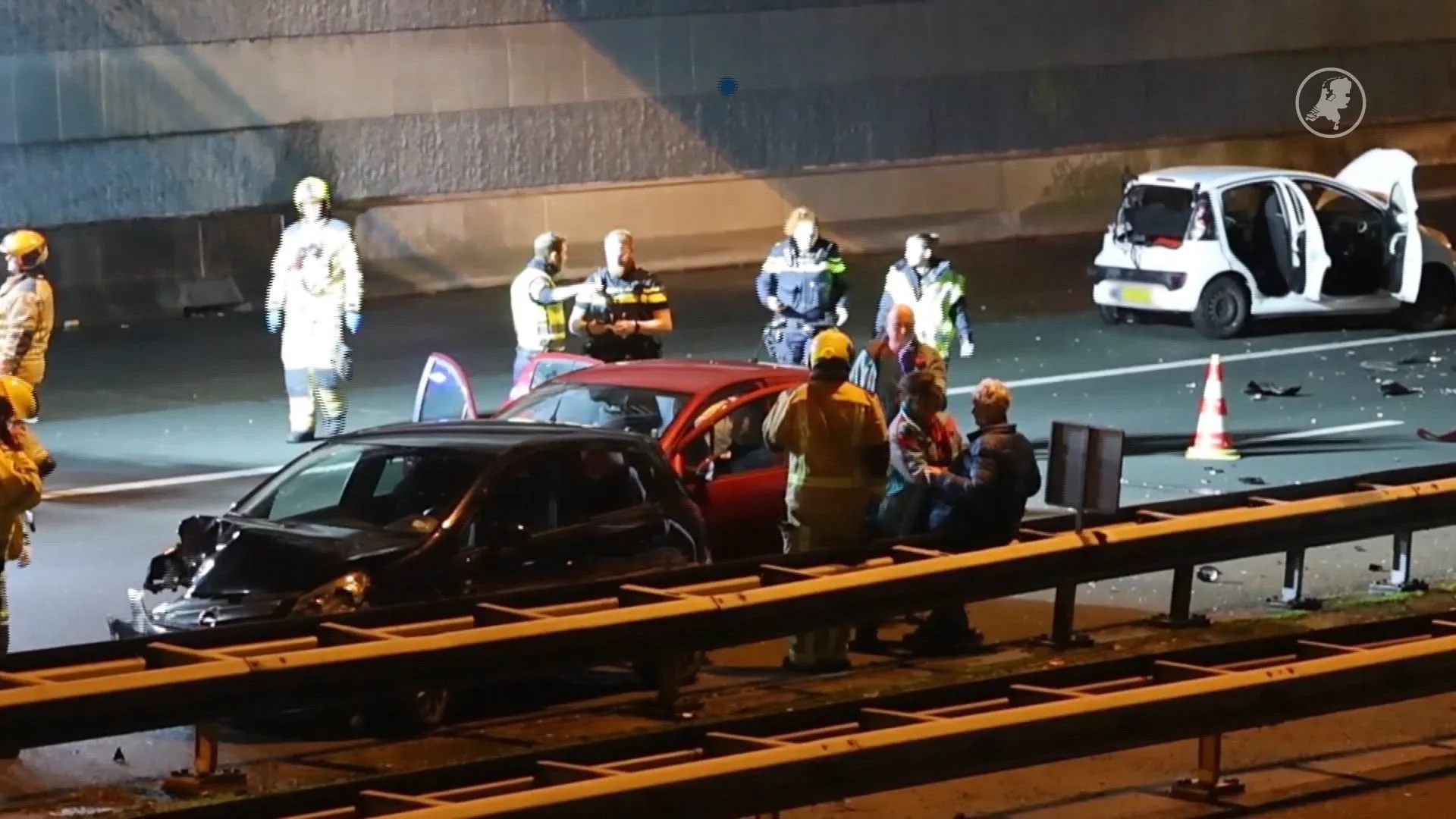 A4 richting Rotterdam dicht na aanrijding bij Schipluiden