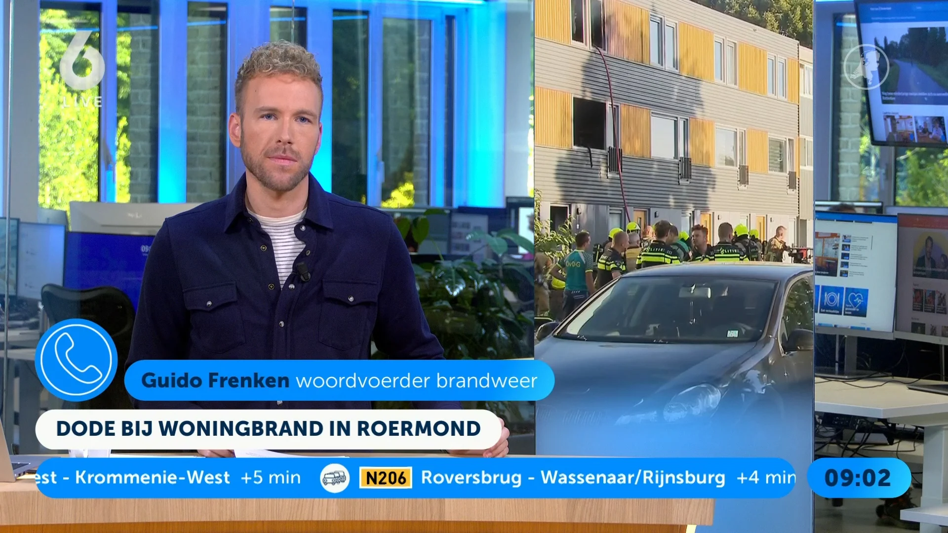 Een dode en twee gewonden door woningbrand Roermond