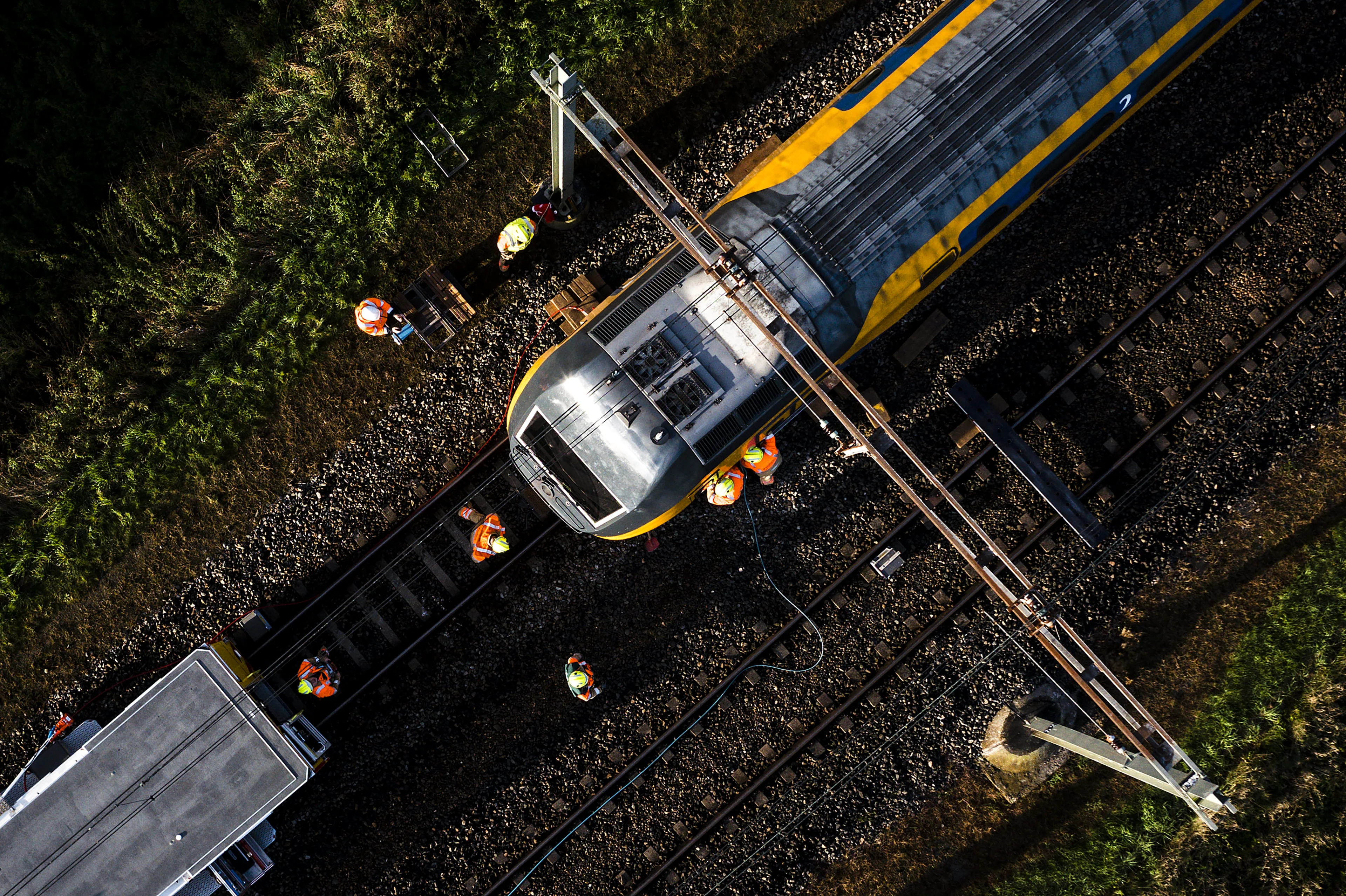 Ontsporing intercity in Limburg kwam door aanrijding