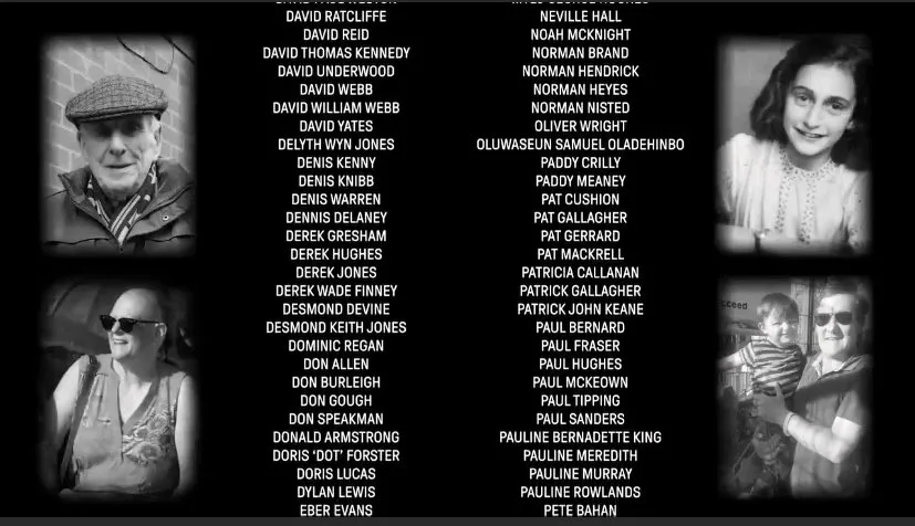 Auw: Anne Frank tussen de coronaslachtoffers in filmpje van Britse voetbalclub Everton