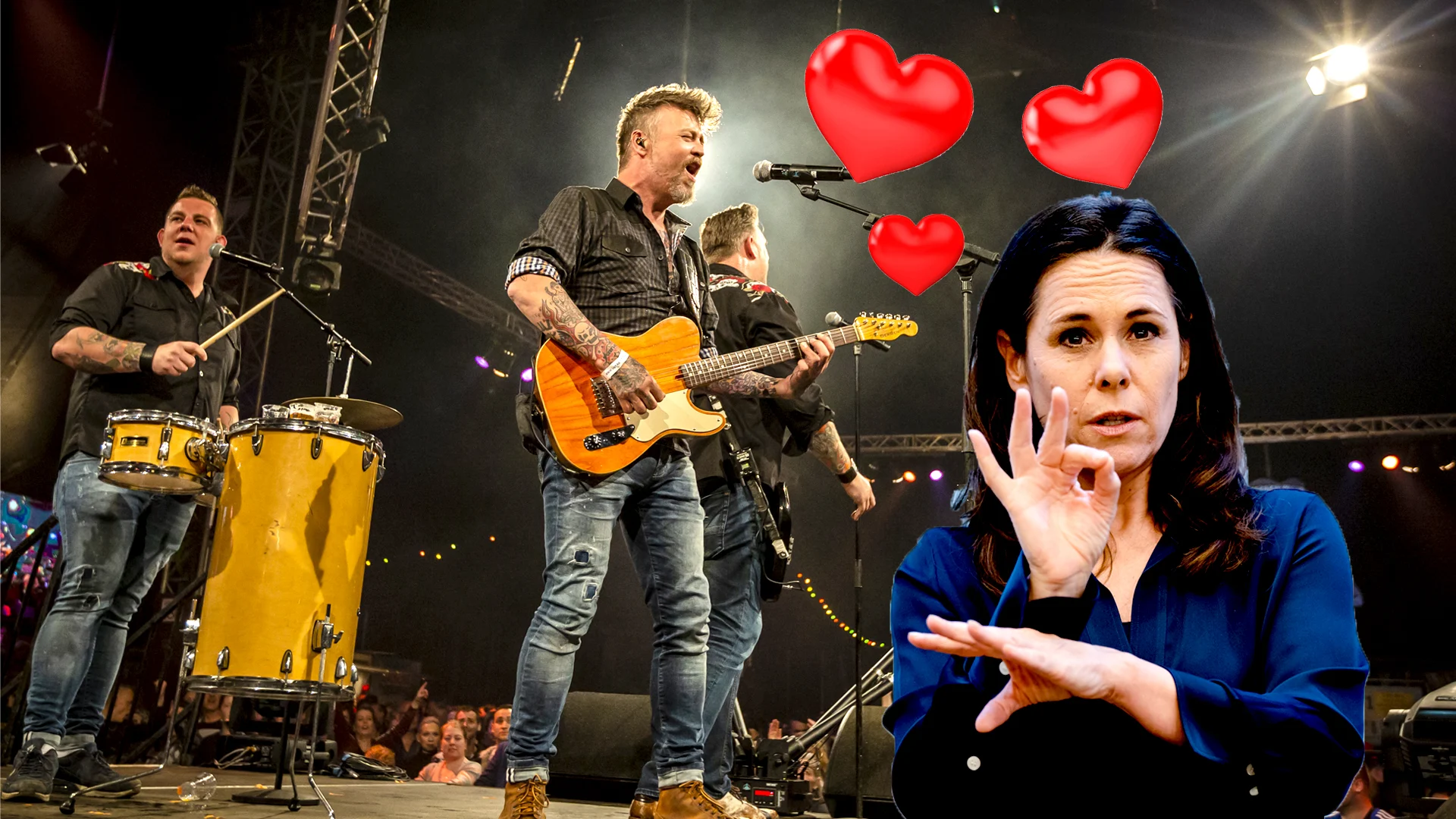 Drentse band Mooi Wark verklaart gebarentolk Irma Sluis de liefde in nieuw nummer
