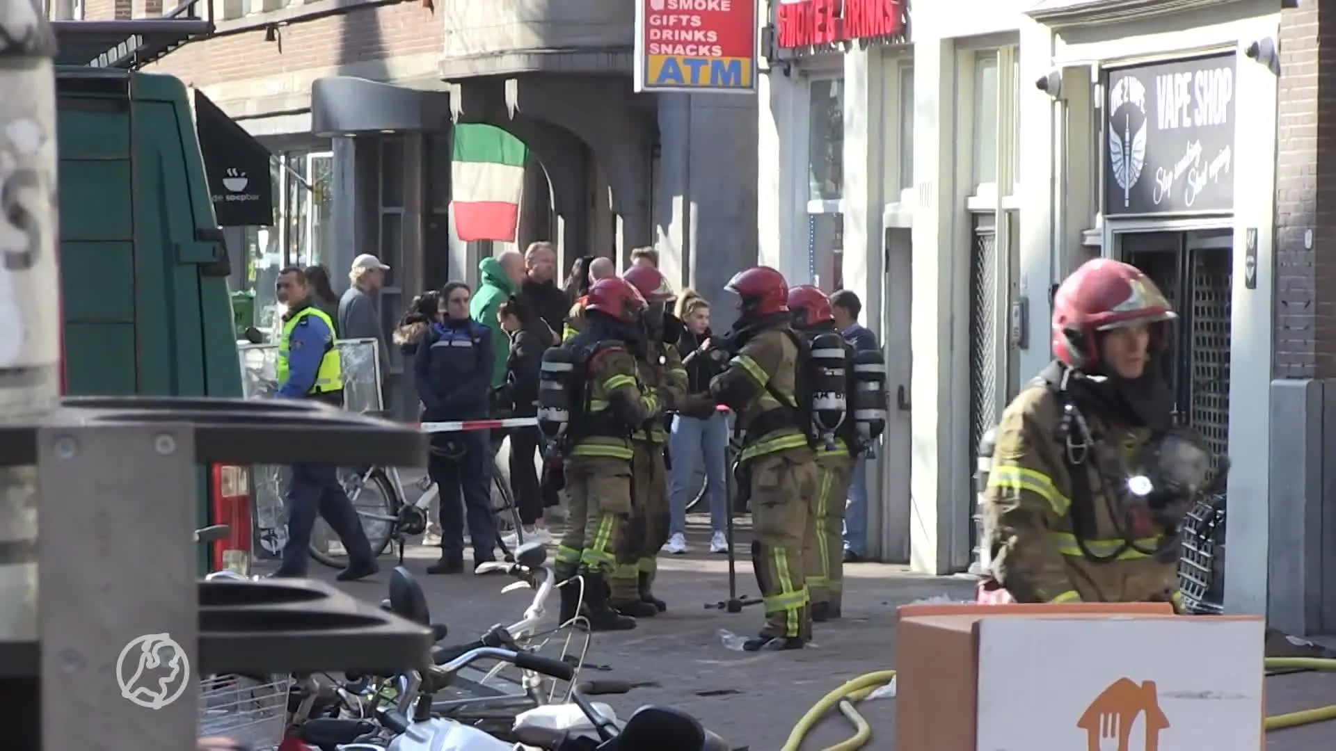 Grote brand in Amsterdamse Spuistraat, één gewonde