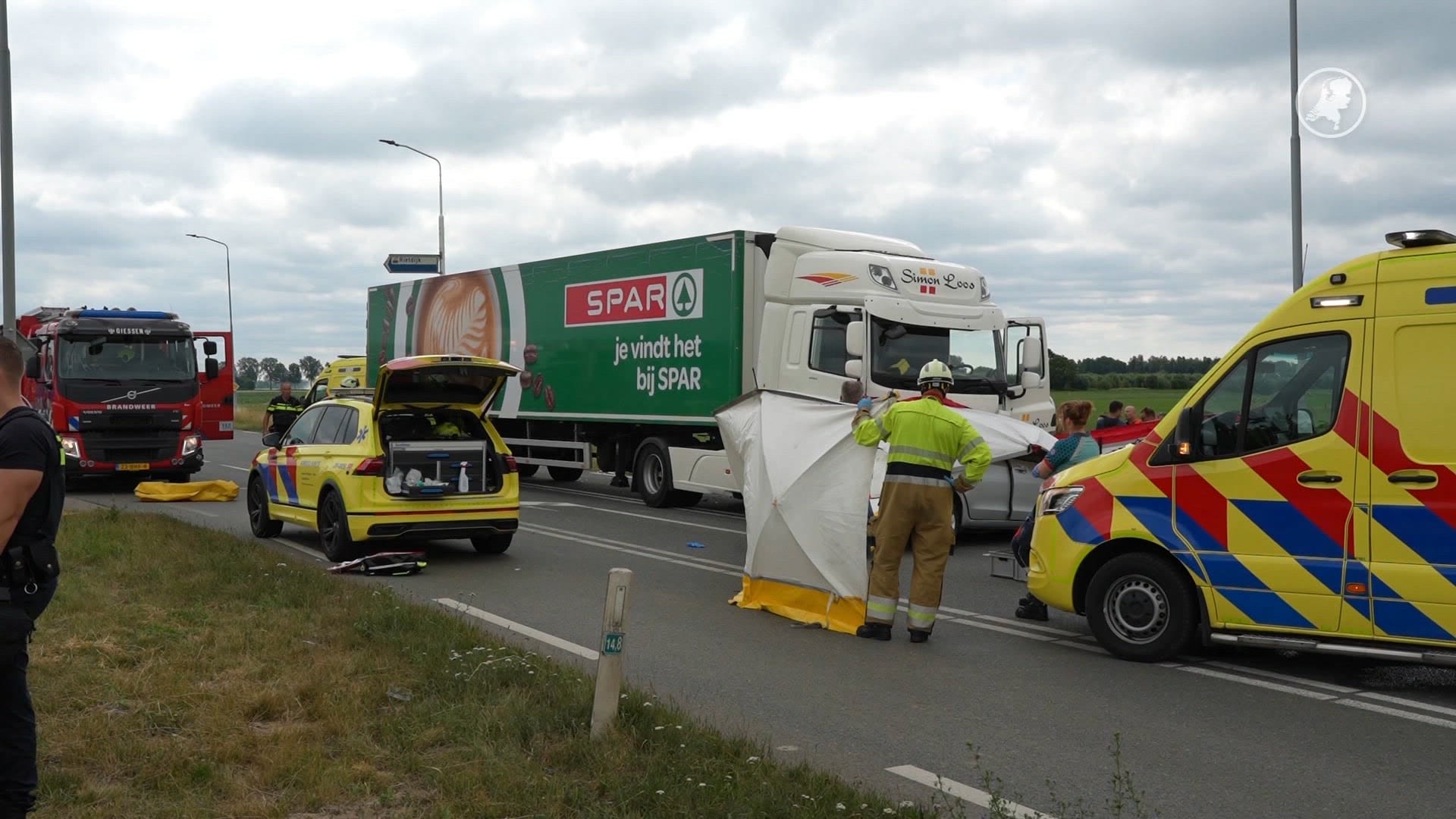 Vrouw overleden bij ernstig ongeval in Giessen
