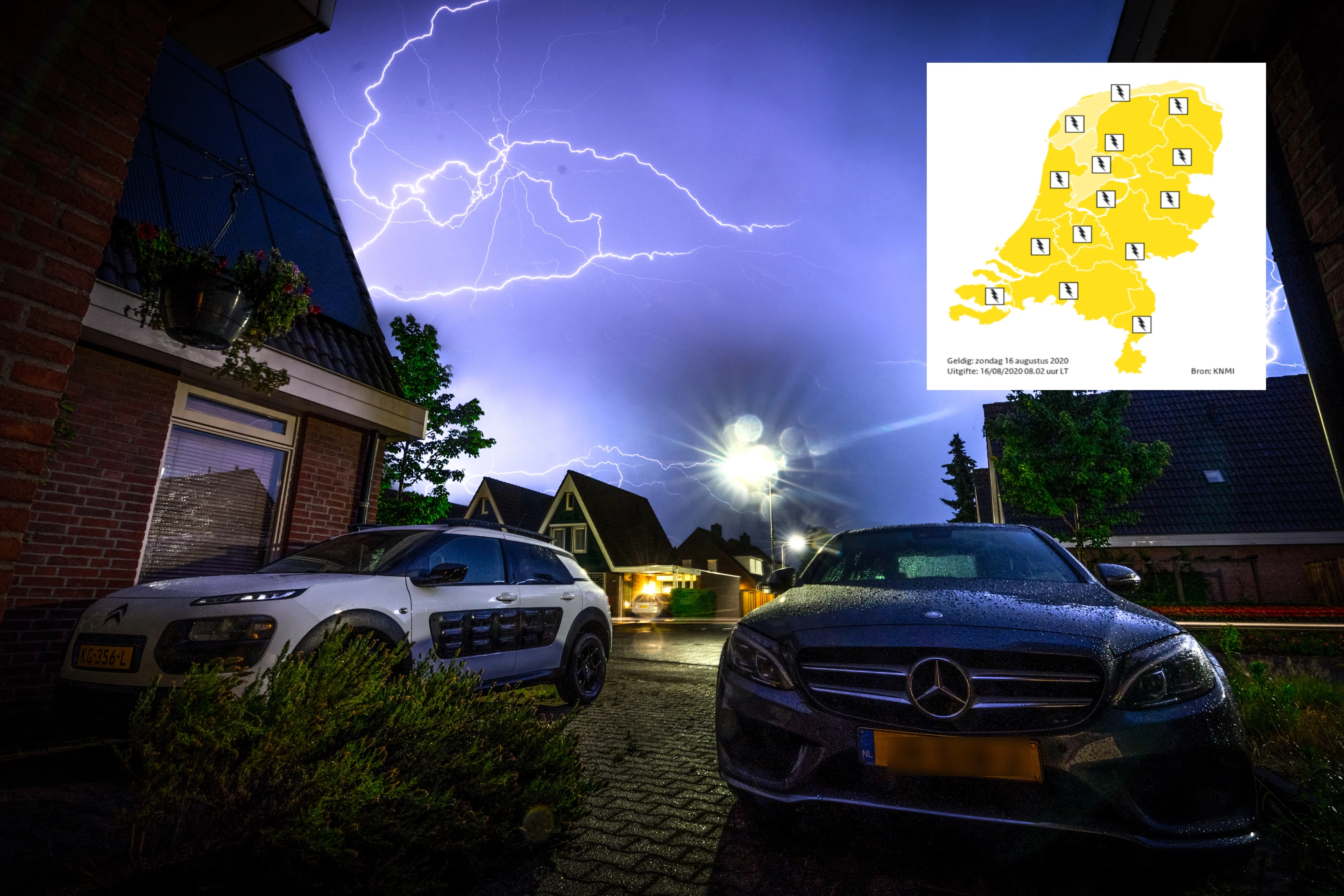 Code geel in hele land wegens onweersbuien en hagel