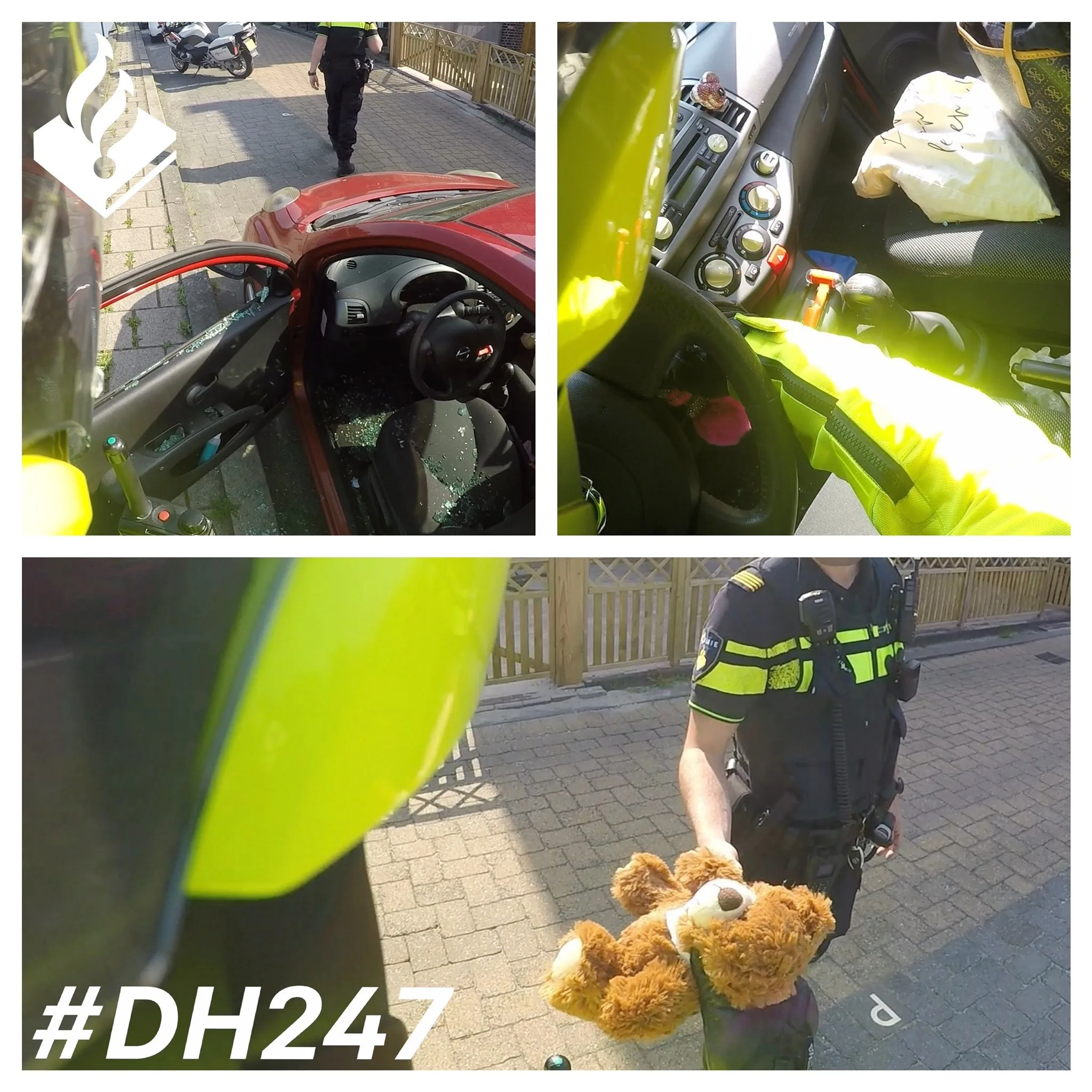 Politie bevrijdt kindje van 2 jaar oud uit hete auto in Boskoop