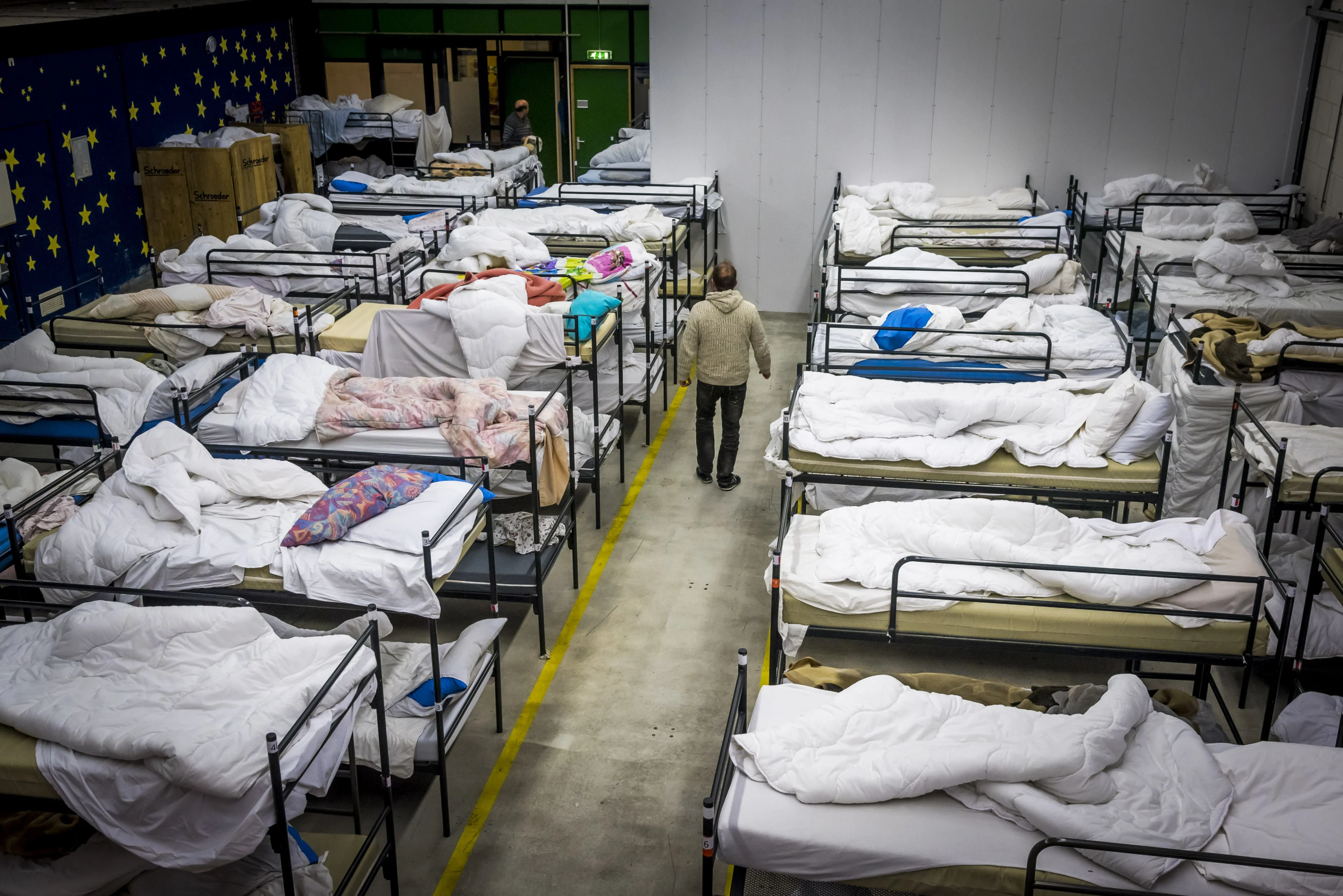 Winteropvang voor daklozen in grote steden open vanwege kou