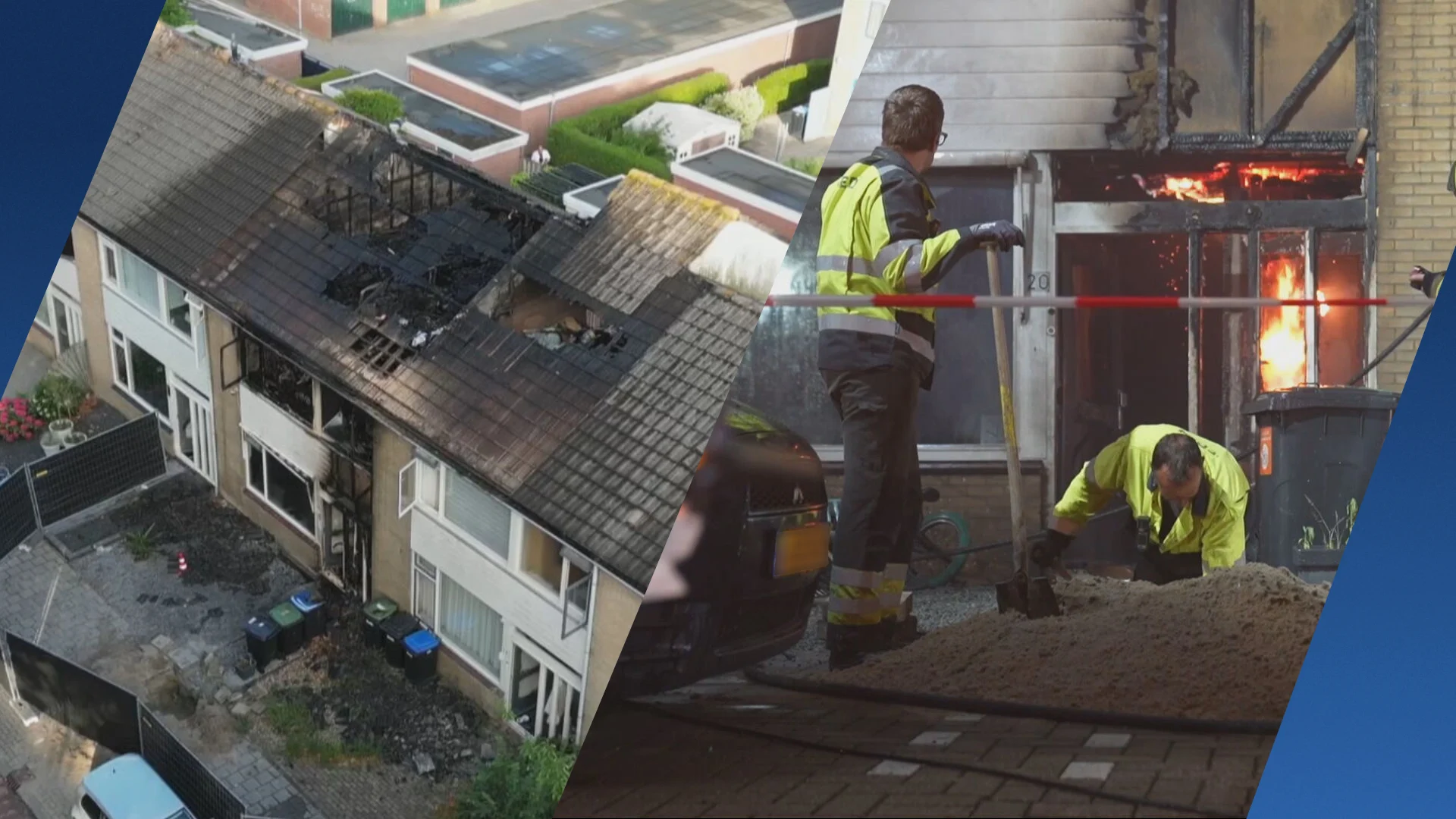 Uitslaande brand na explosie in Papendrecht, drie woningen onbewoonbaar