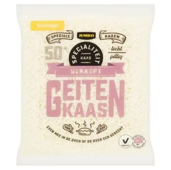 Jumbo haalt geraspte geitenkaas per direct uit de schappen
