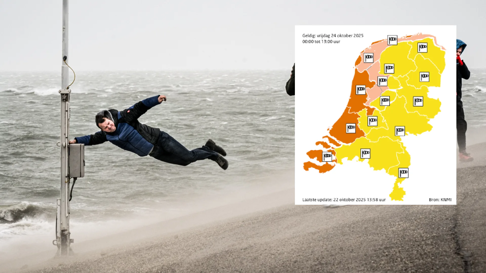 Code oranje in kustregio’s: storm Benjamin dreigt met windstoten tot 120 km/u