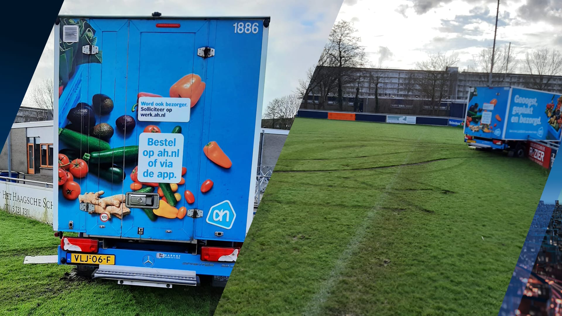 Albert Heijn geeft jaar lang gratis fruit aan voetbalclub met kapot gereden voetbalveld