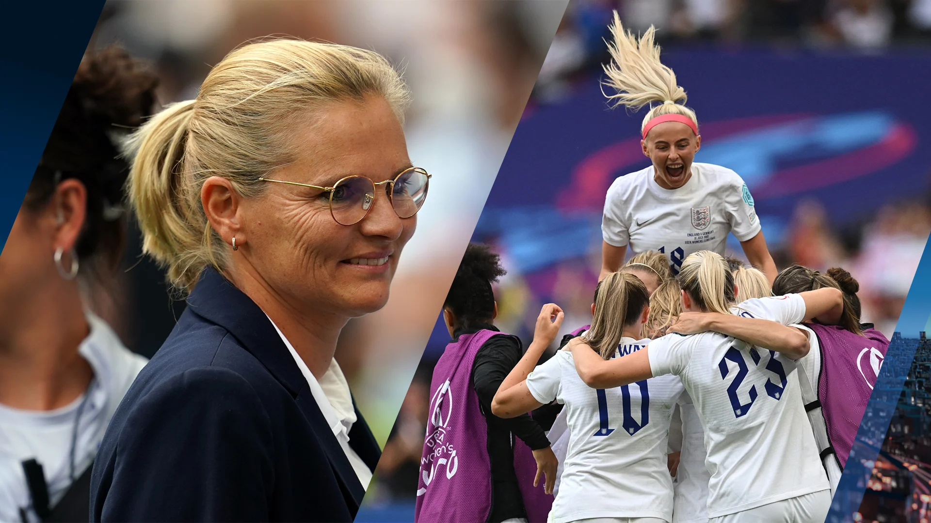 Wiegman leidt Engeland naar Europese titel in zenuwslopende finale tegen Duitsland