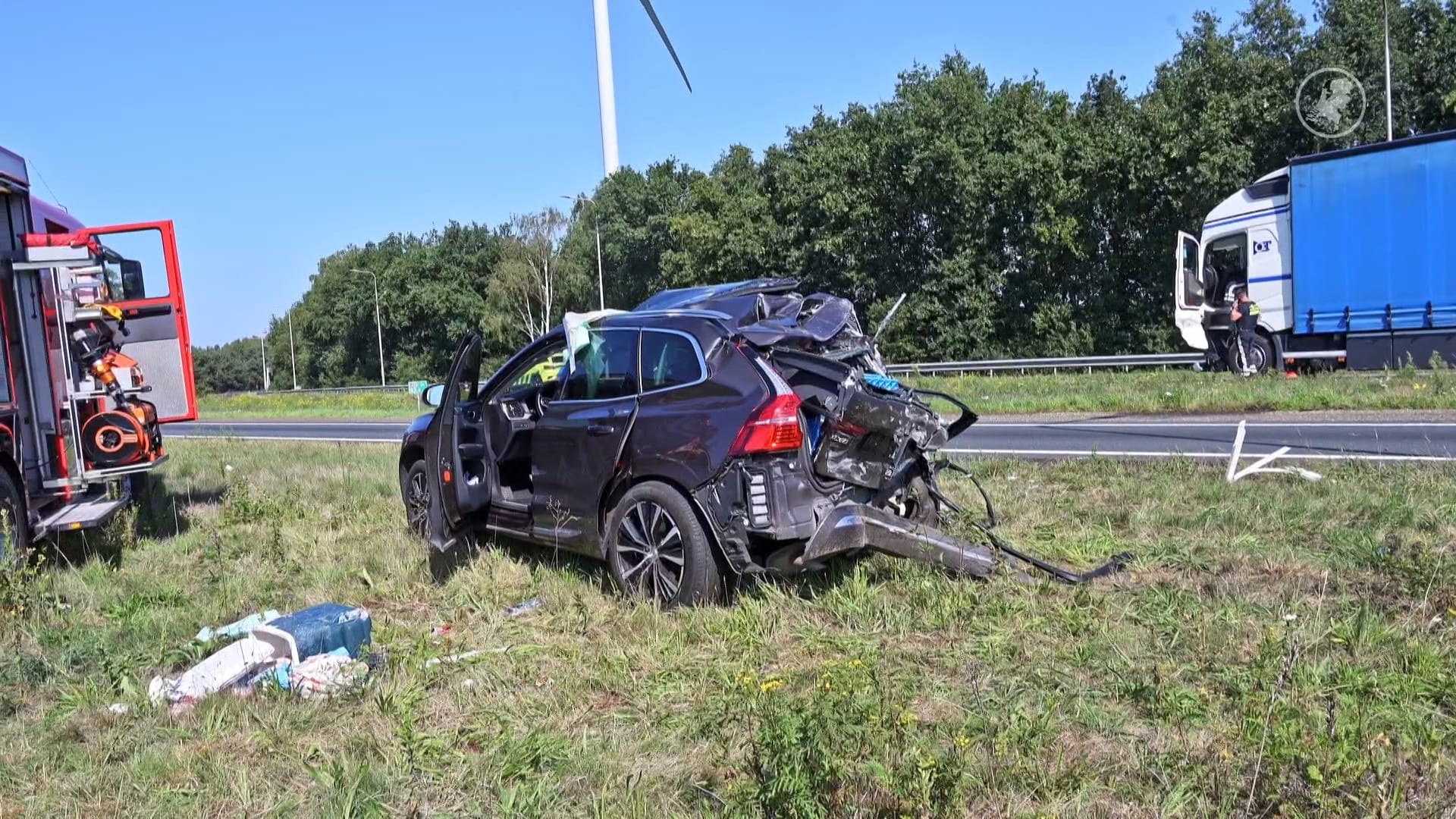 Ernstig ongeval op A58 bij Breda: drie gewonden, waaronder 2 minderjarigen
