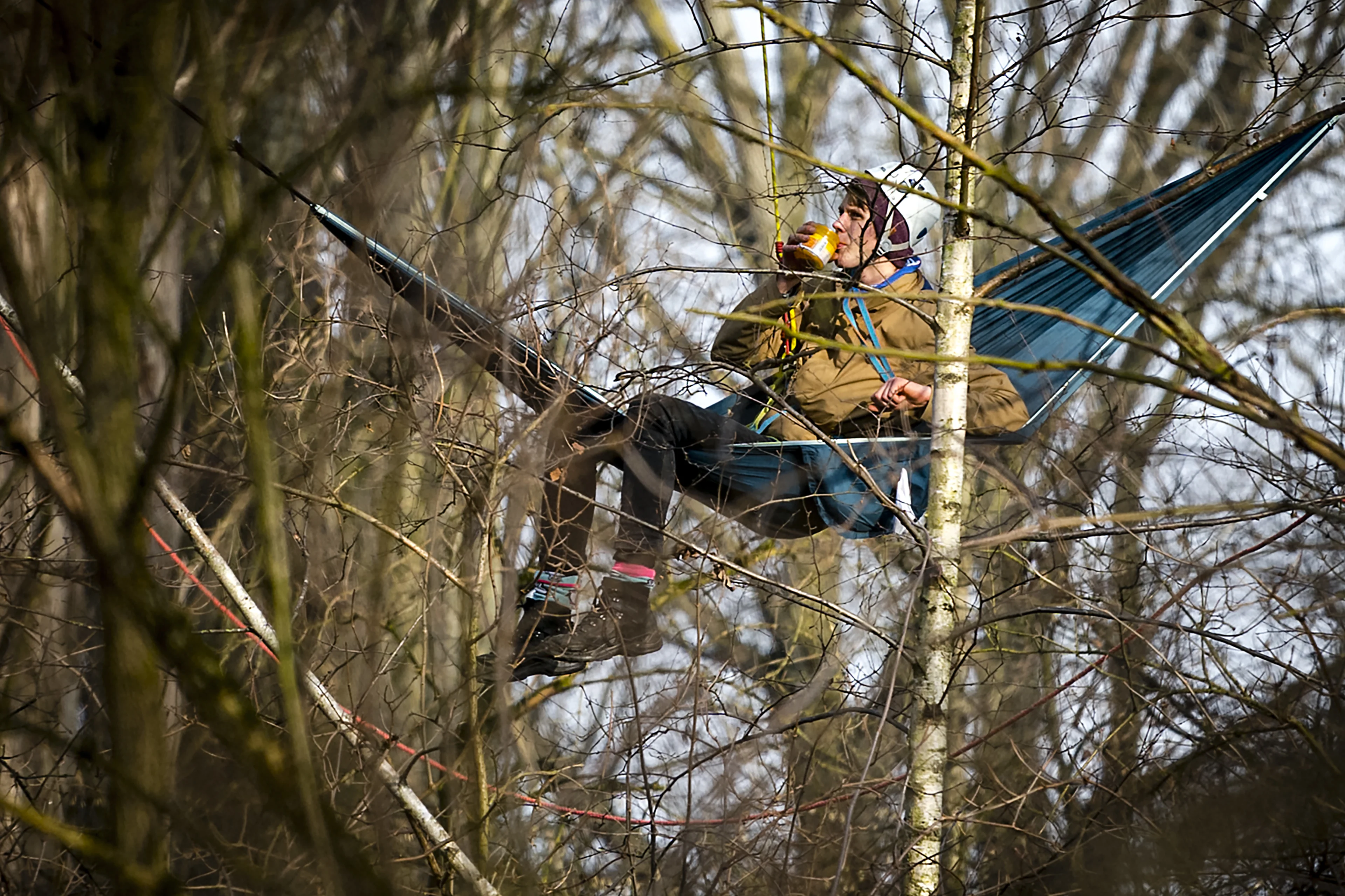 Activisten in Sterrebos voorzien van eten en drinken