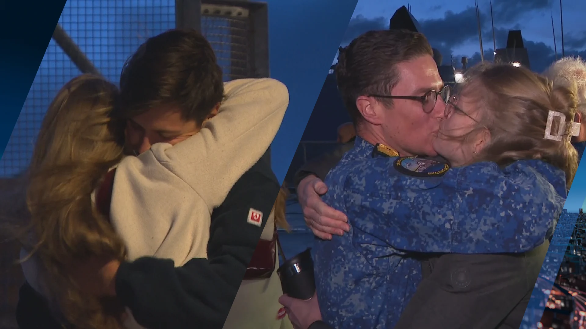 Dikke knuffels en tranen bij thuiskomst bemanning Zr.Ms. Holland, net op tijd voor kerst