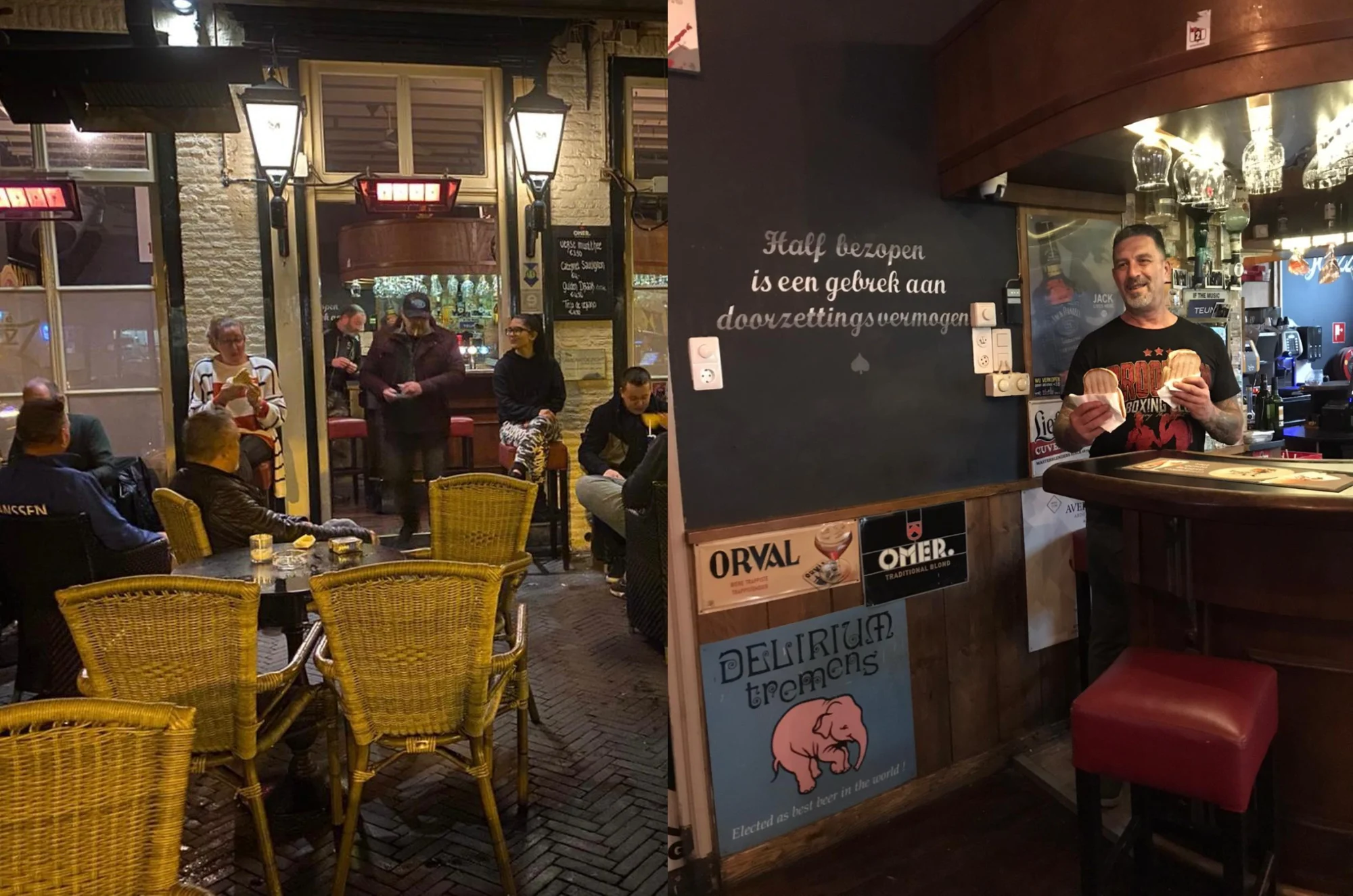 Om zes uur 's ochtends aan het bier uit protest tegen vroege horecasluiting