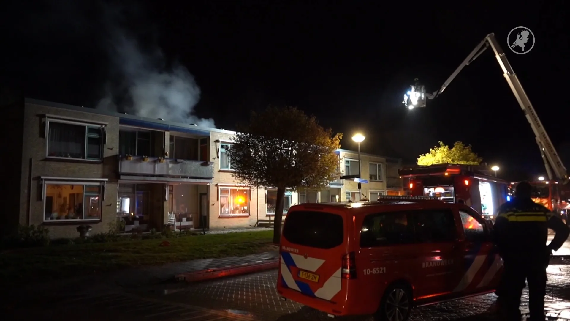 Appartementen ontruimd door brand in Venhuizen