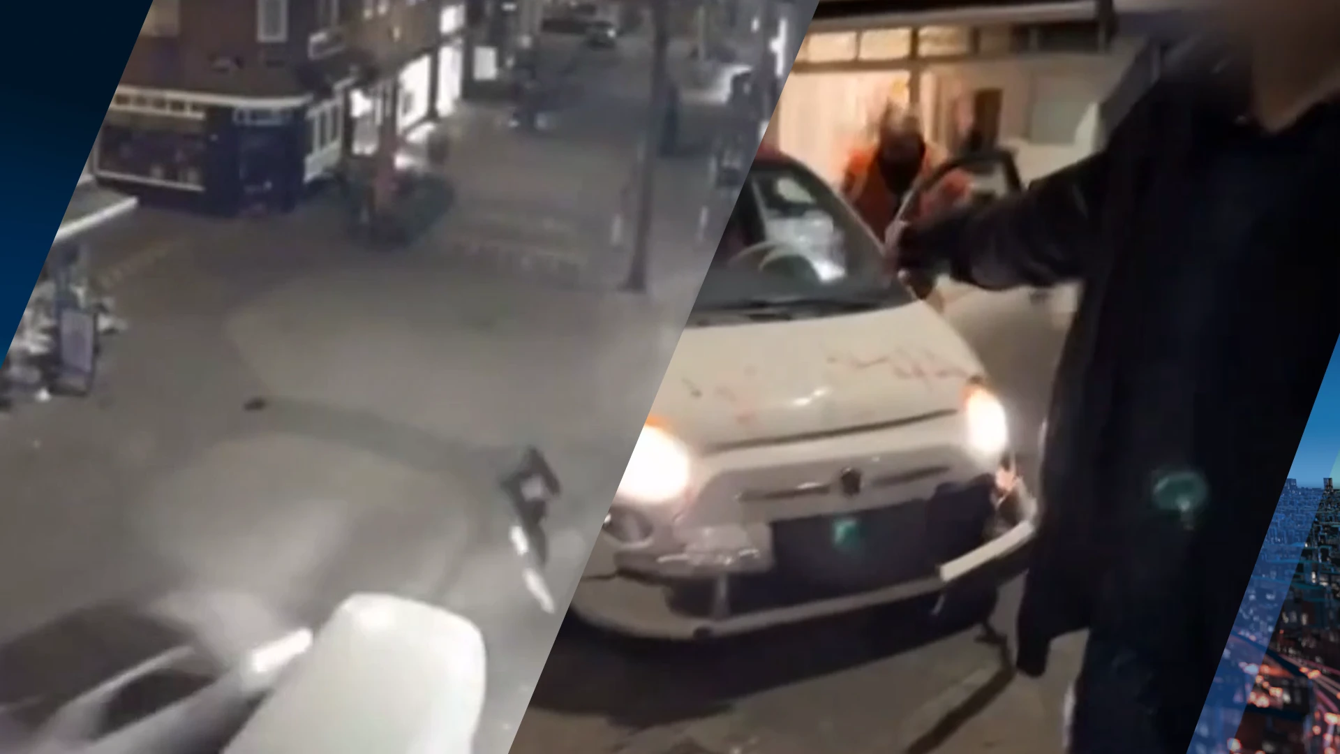 Bizarre wildwesttaferelen in Eindhoven: auto rijdt moedwillig in op voetganger