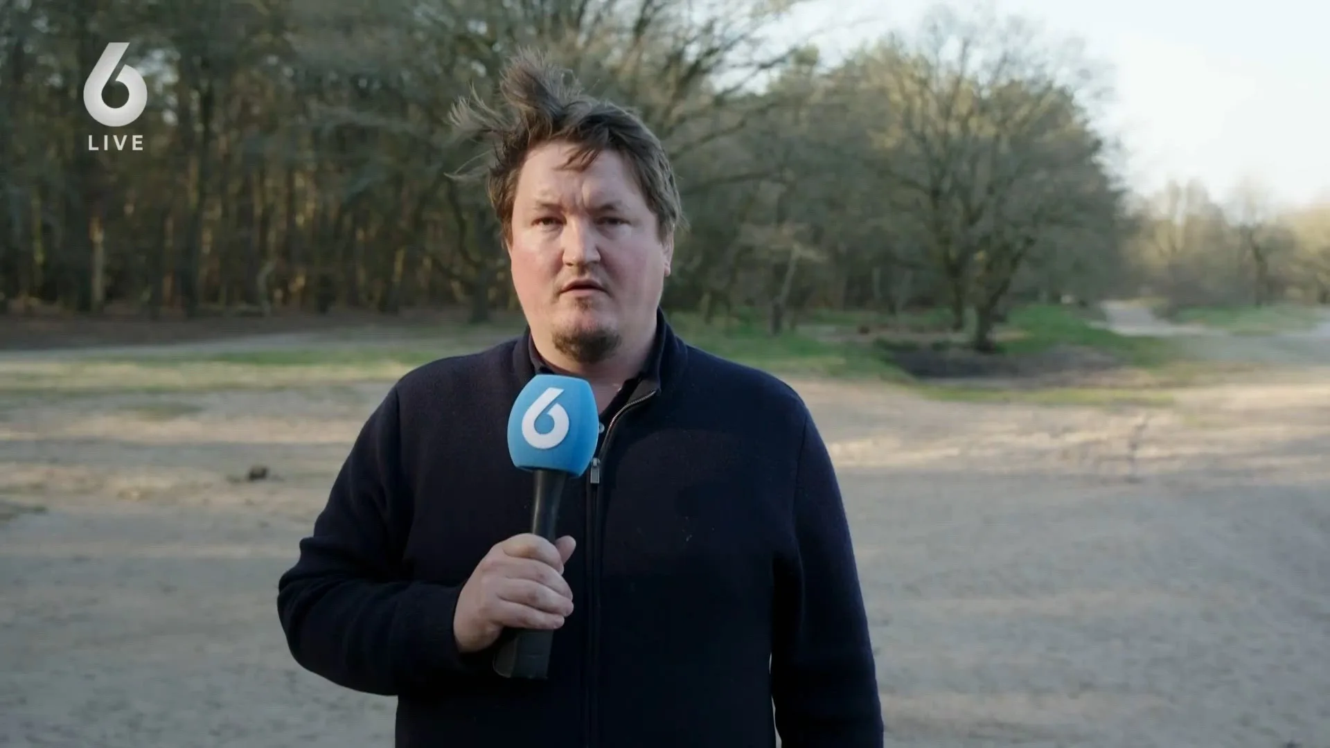 Verslaggever Joost Driessen vanuit natuurgebied Ede waar brand woedt