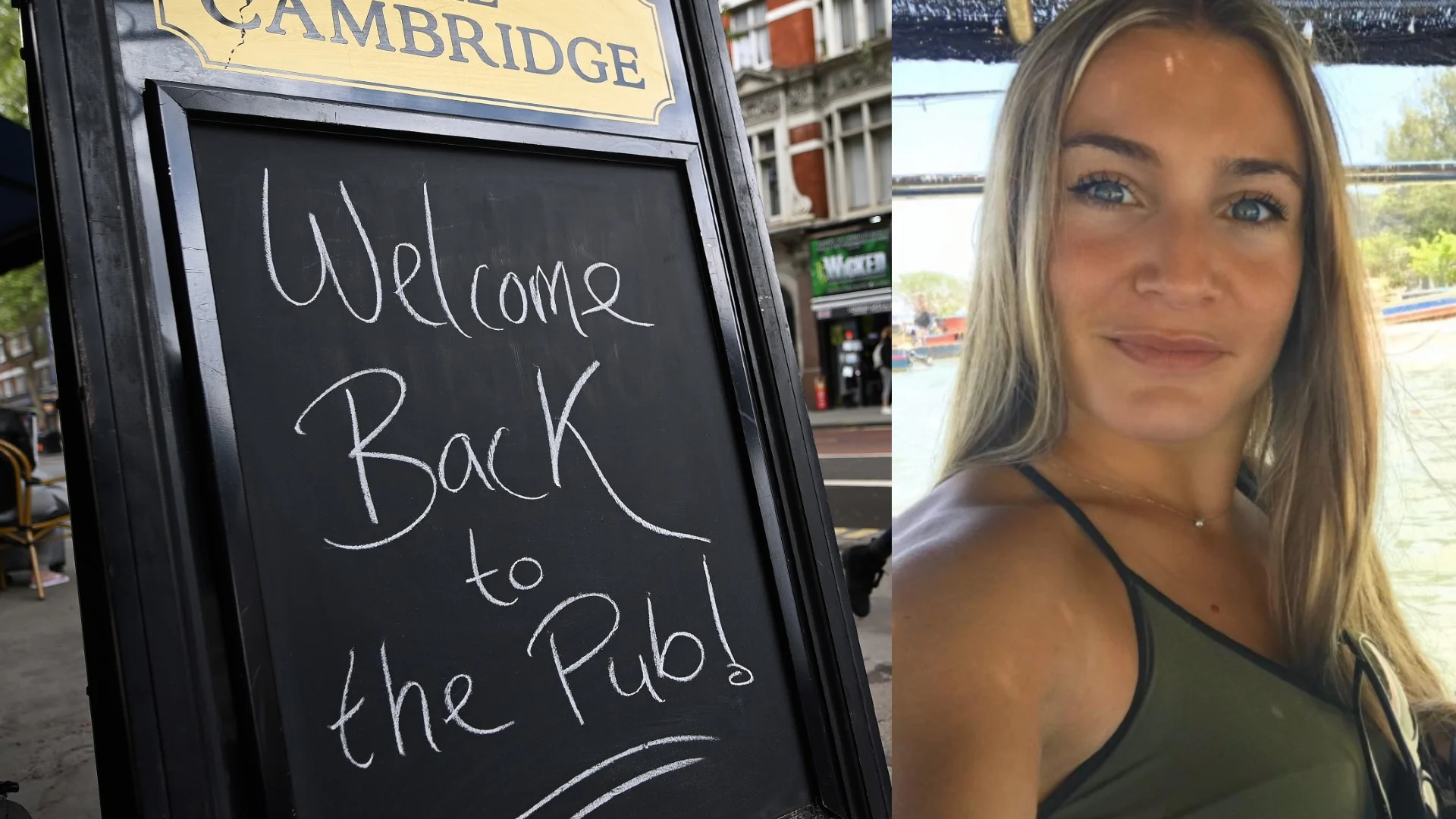 Kayley zit alweer in haar favoriete pub in Londen en mag zelfs weer knuffelen