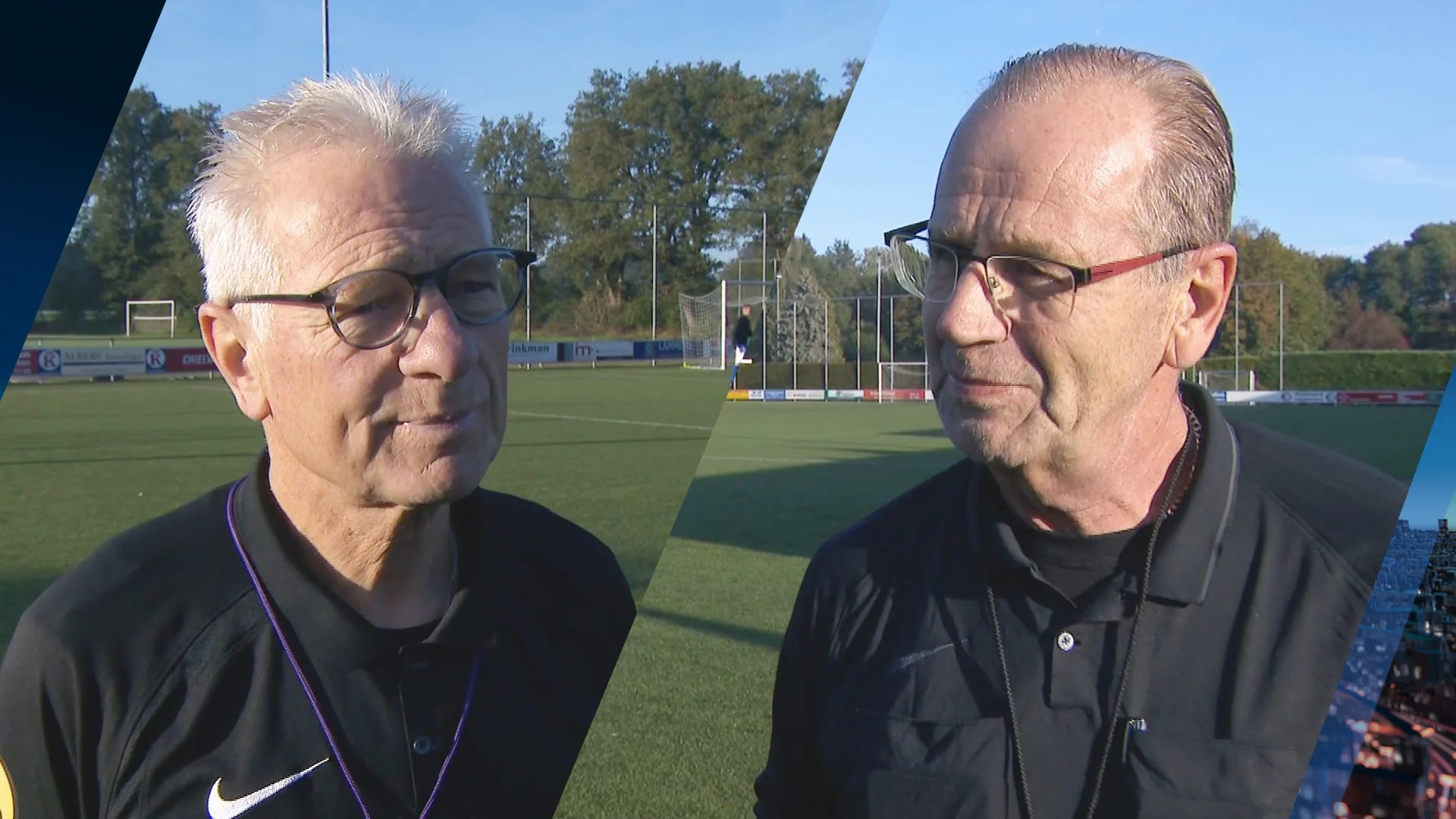 Duo-scheidsrechters als oplossing voor tekort: Leo en Willie fluiten ieder op eigen helft