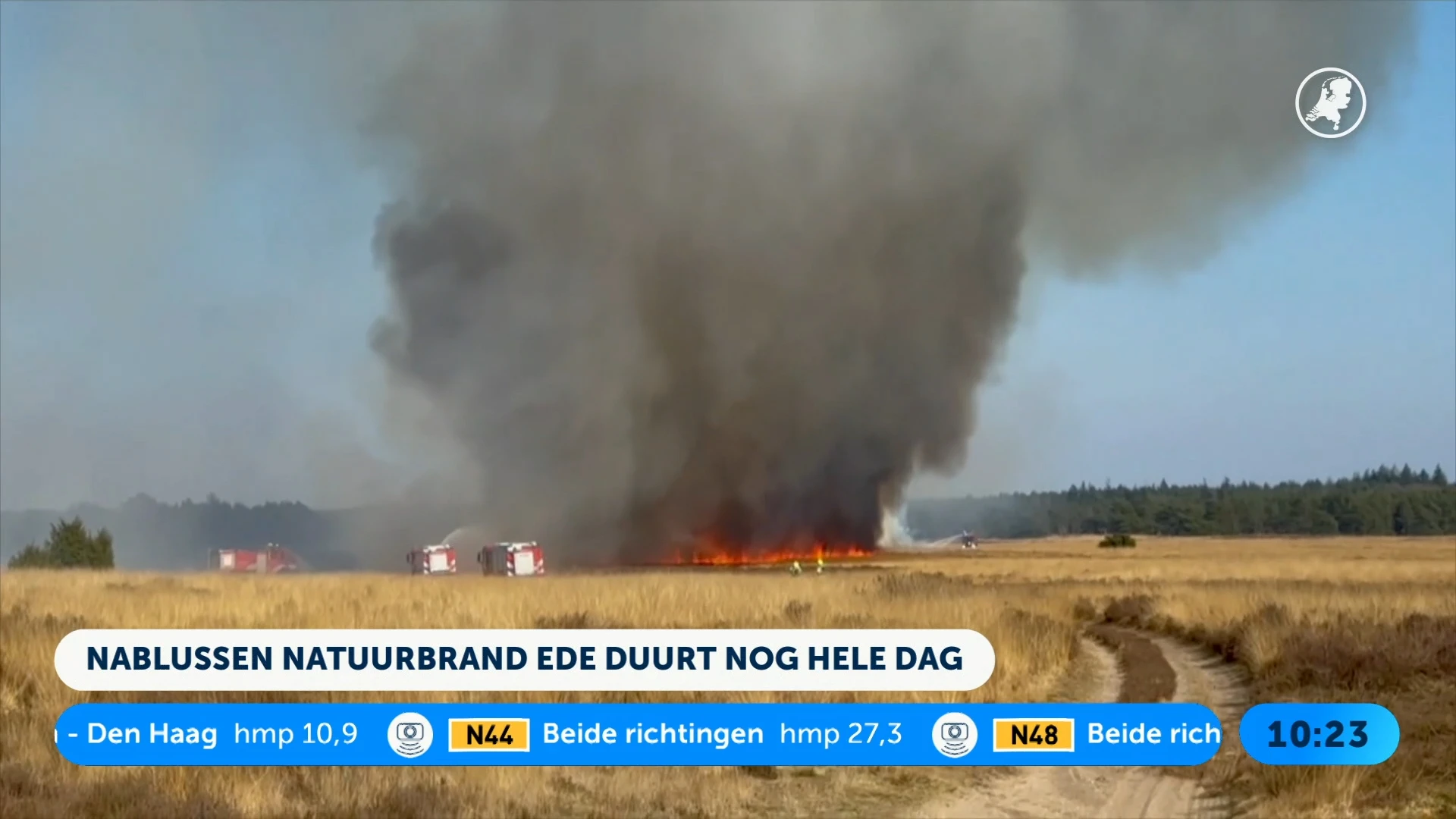 Dag na heidebrand in Ede is schade goed zichtbaar