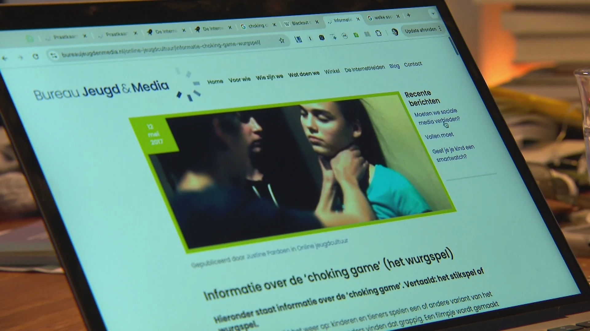 'Scholen en ouders onvoldoende voorbereid op riskant gedrag zoals choking challenge'