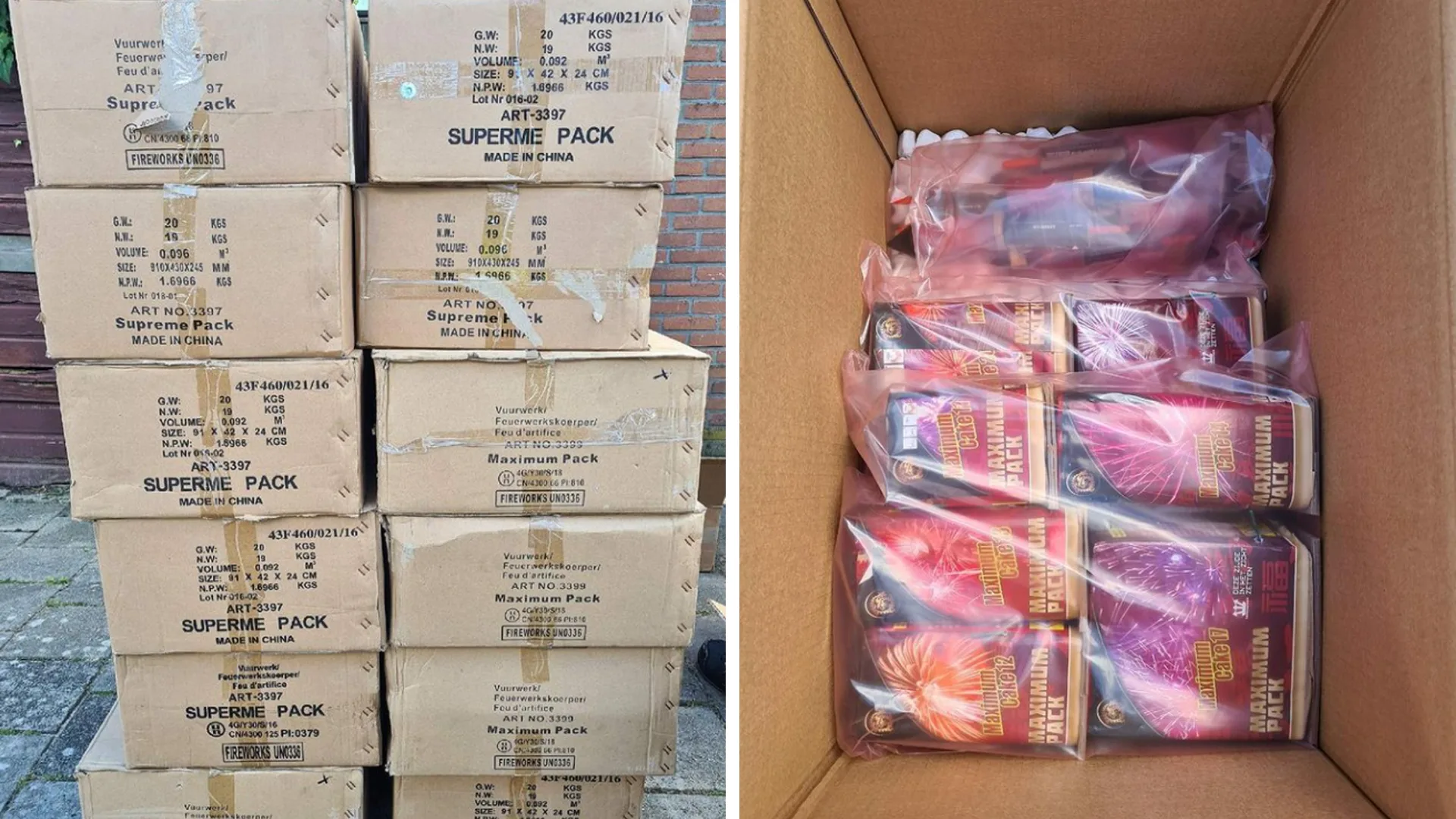 Politie vindt ruim 250 kilo vuurwerk in woonwijk Dronten
