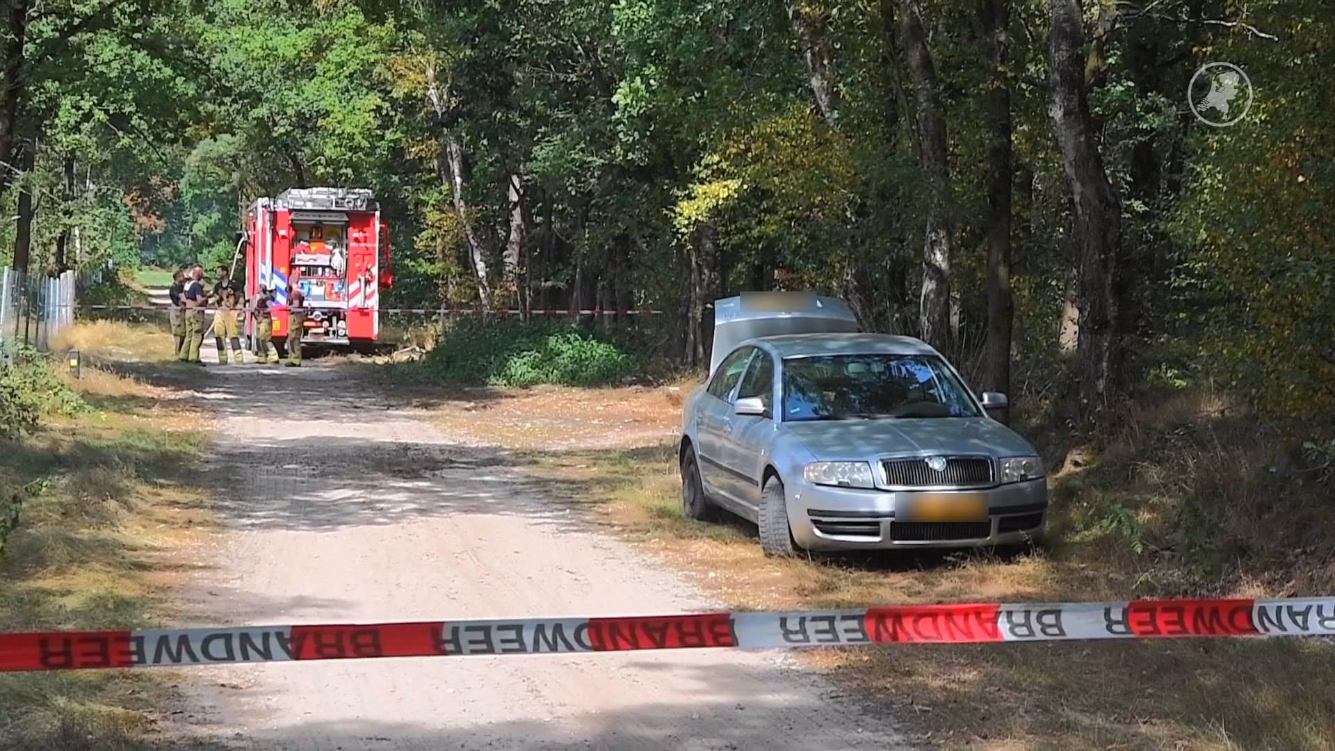 Pijpbommen aangetroffen in auto na bosbrand