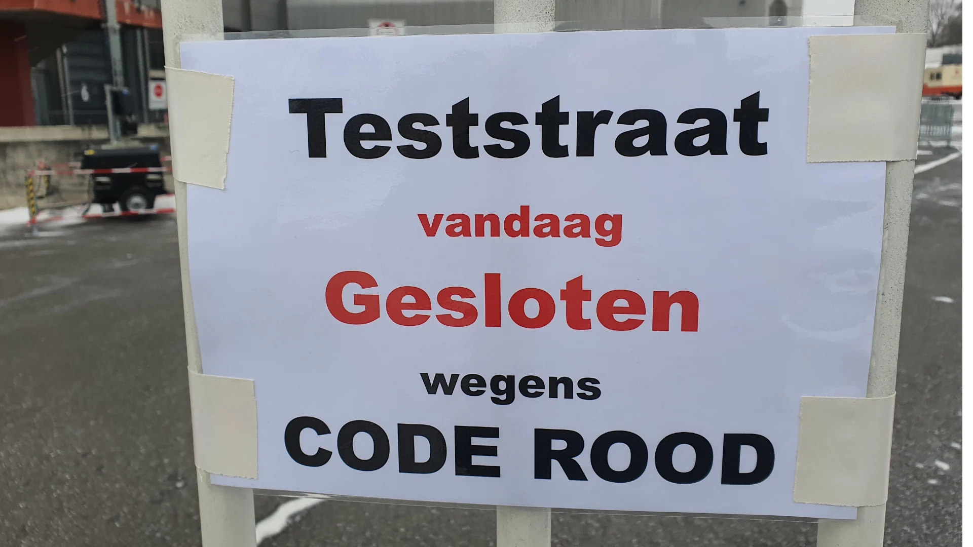 Alle teststraten en priklocaties maandagochtend dicht vanwege gladheid