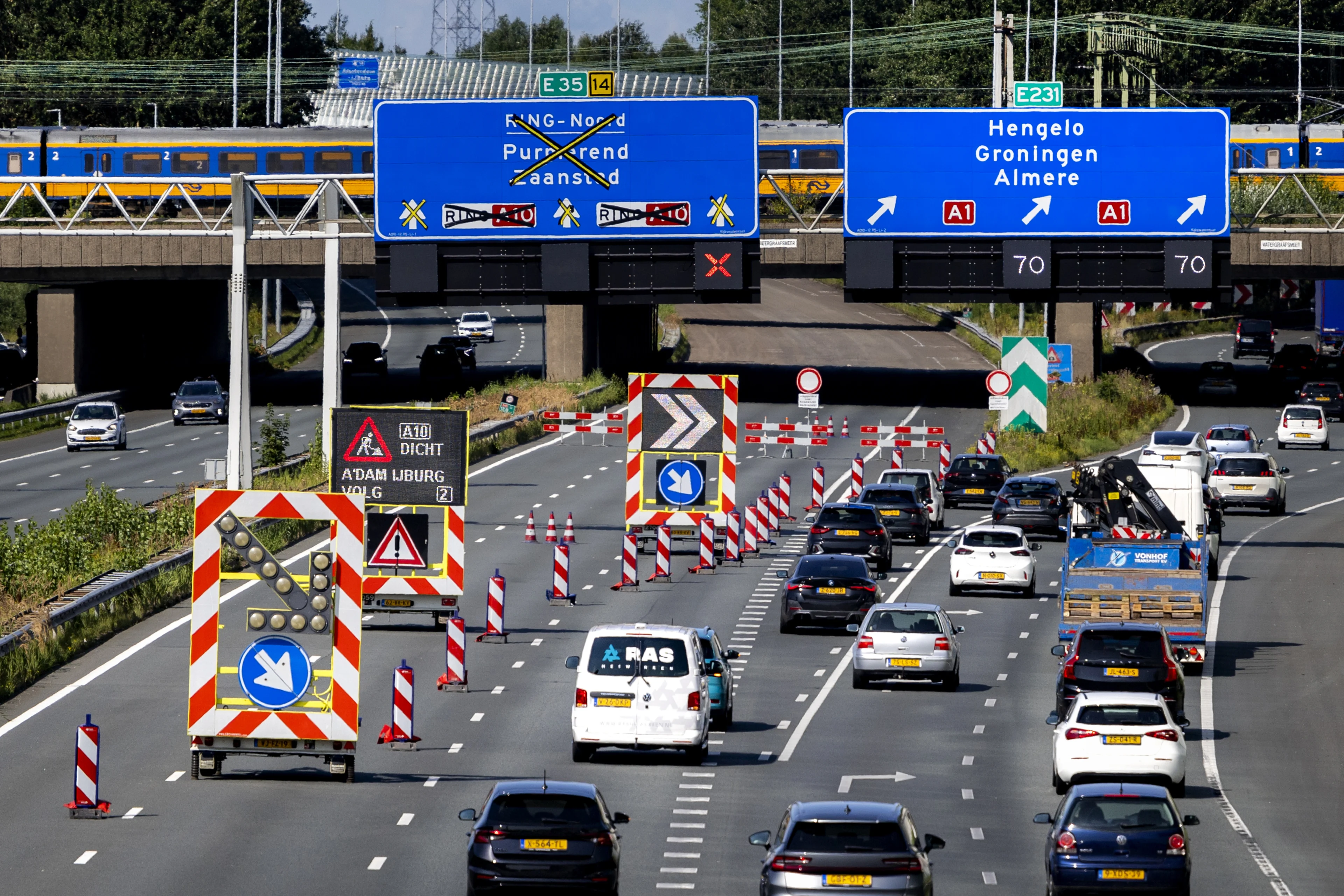 Vertraging rond Amsterdam neemt af na verkeerschaos vorige week