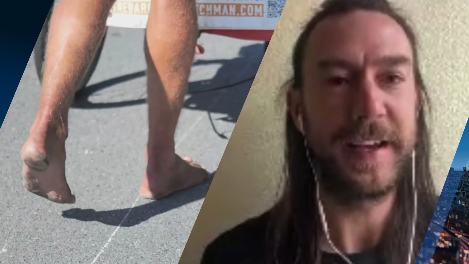 Extreme recordpoging: Anton start tocht van 5000 kilometer op blote voeten