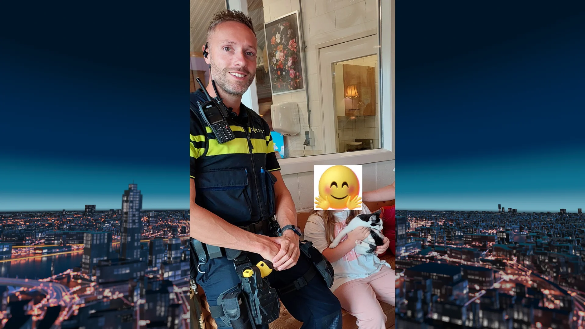 Agenten verrassen Roos (9) nadat haar kat wordt doodgereden door politieauto