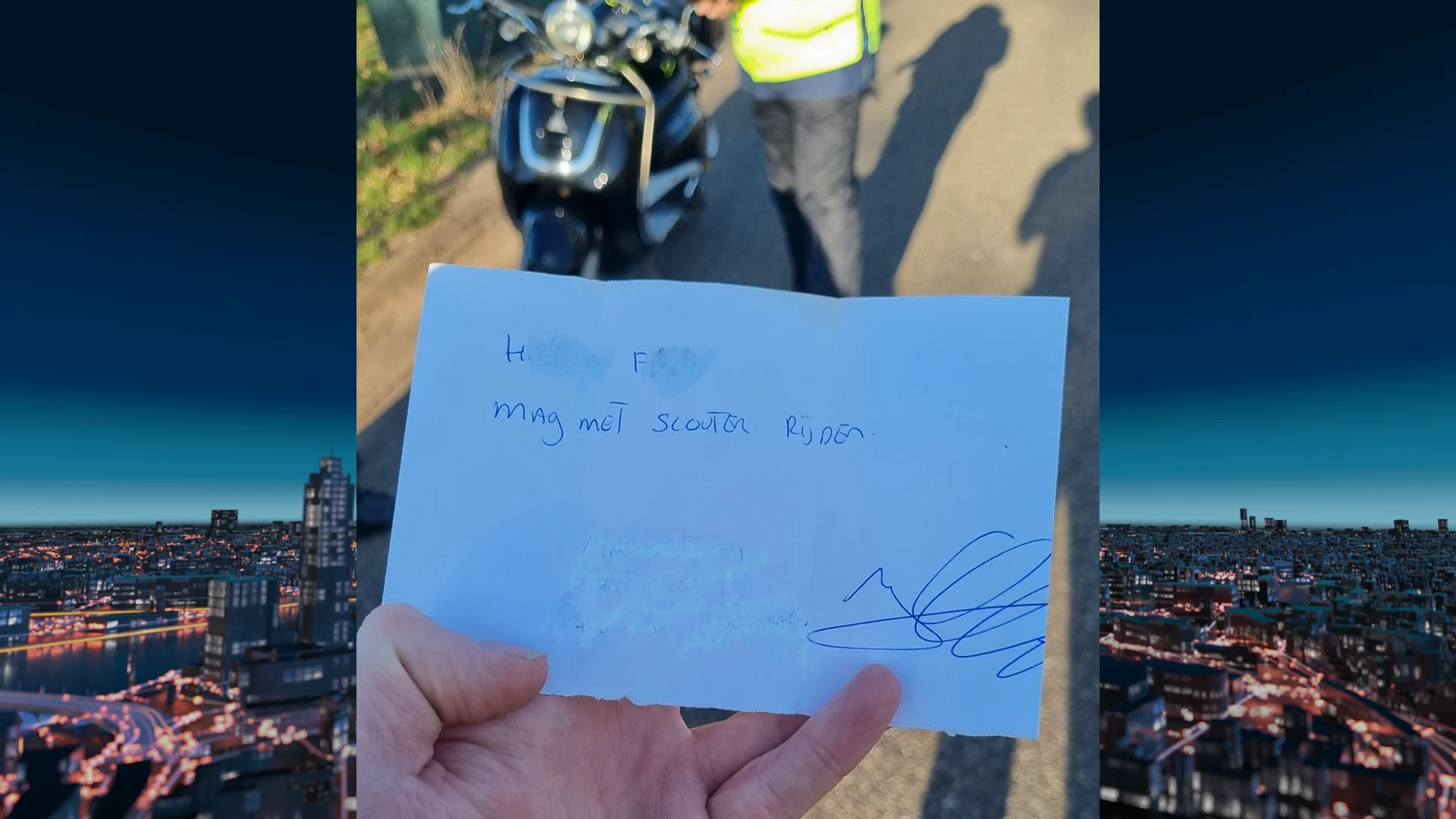 Politie betrapt scooterbestuurder met papiertje als rijbewijs: 'Mag met scooter rijden'