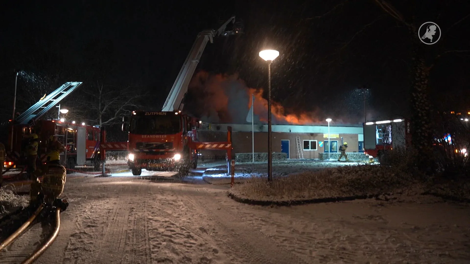 Gebouw tafeltennisvereniging Lochem zwaar beschadigd door grote brand