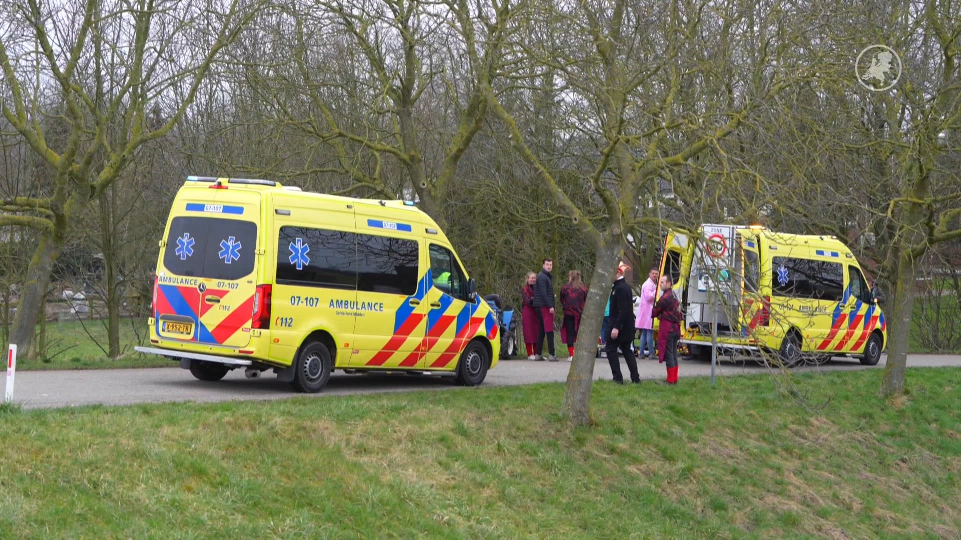 Carnavalswagen rijdt dijk af in Gelderse Aerdt, bestuurder overreden door eigen voertuig