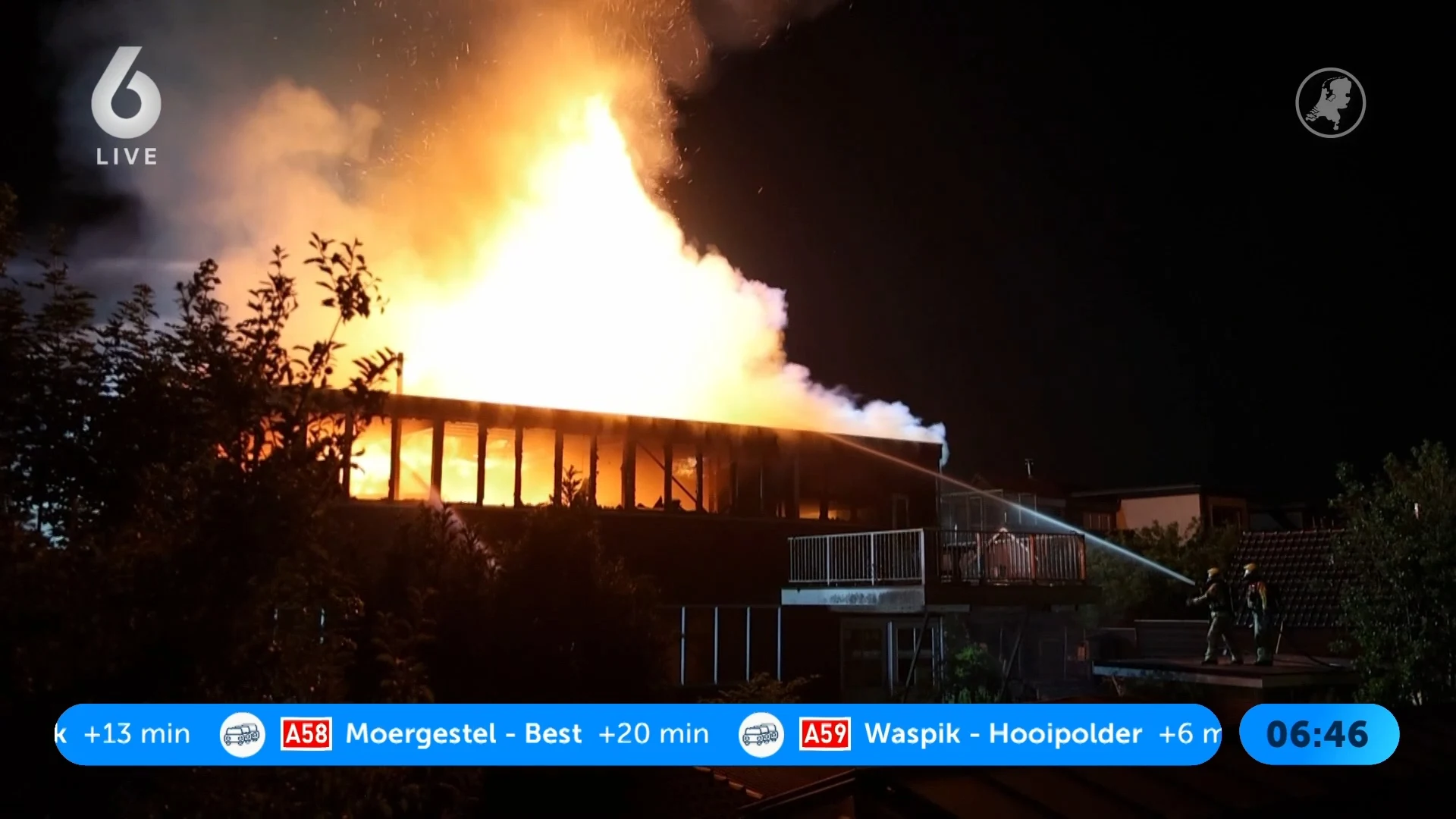 Brand breekt uit in loods en woning Rijsenhout, panden verloren