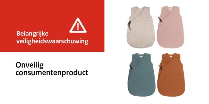 Waarschuwing: kinderslaapzak teruggeroepen om mogelijk verstikkingsgevaar