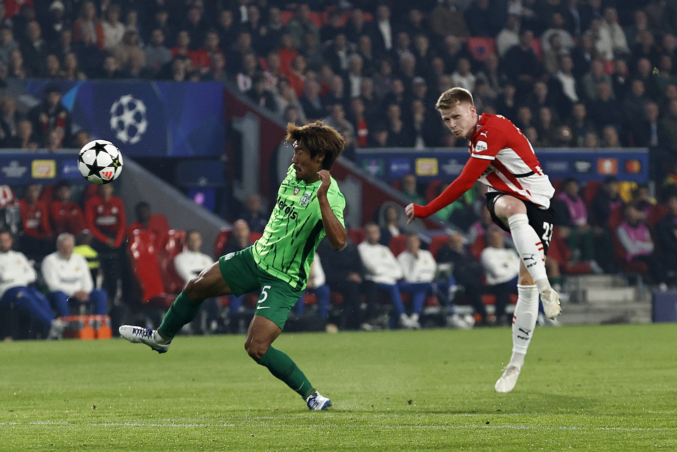 PSV laat overwinning in Champions League glippen tegen Sporting