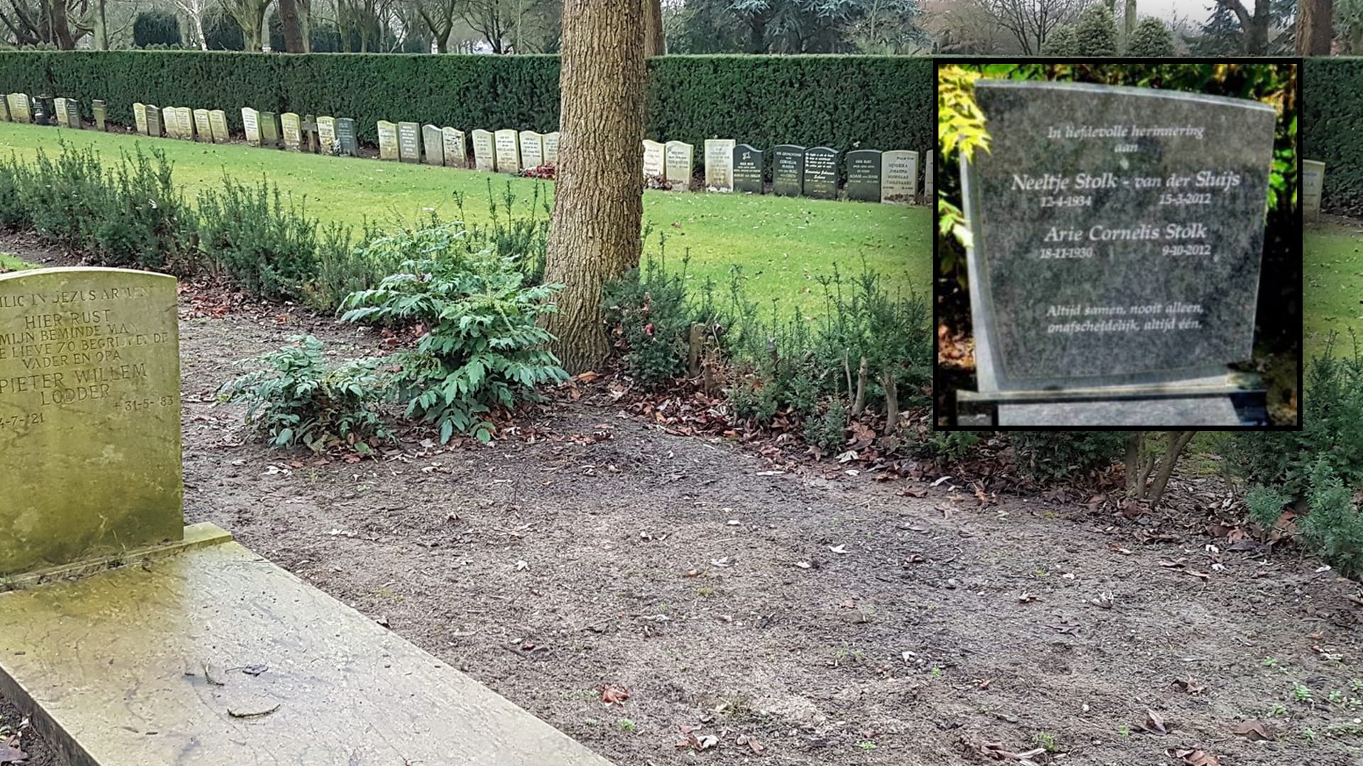 Raadsel in Ridderkerk: grafsteen op mysterieuze wijze verdwenen