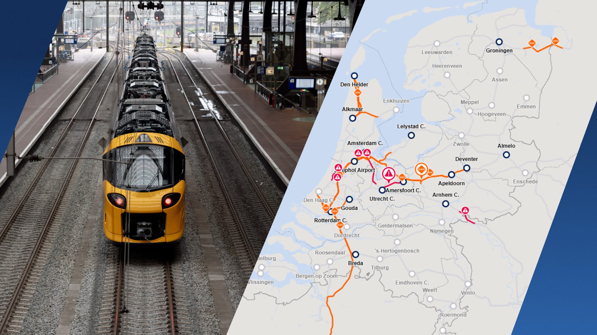 Chaos op het spoor: hele middag veel minder treinen in de Randstad