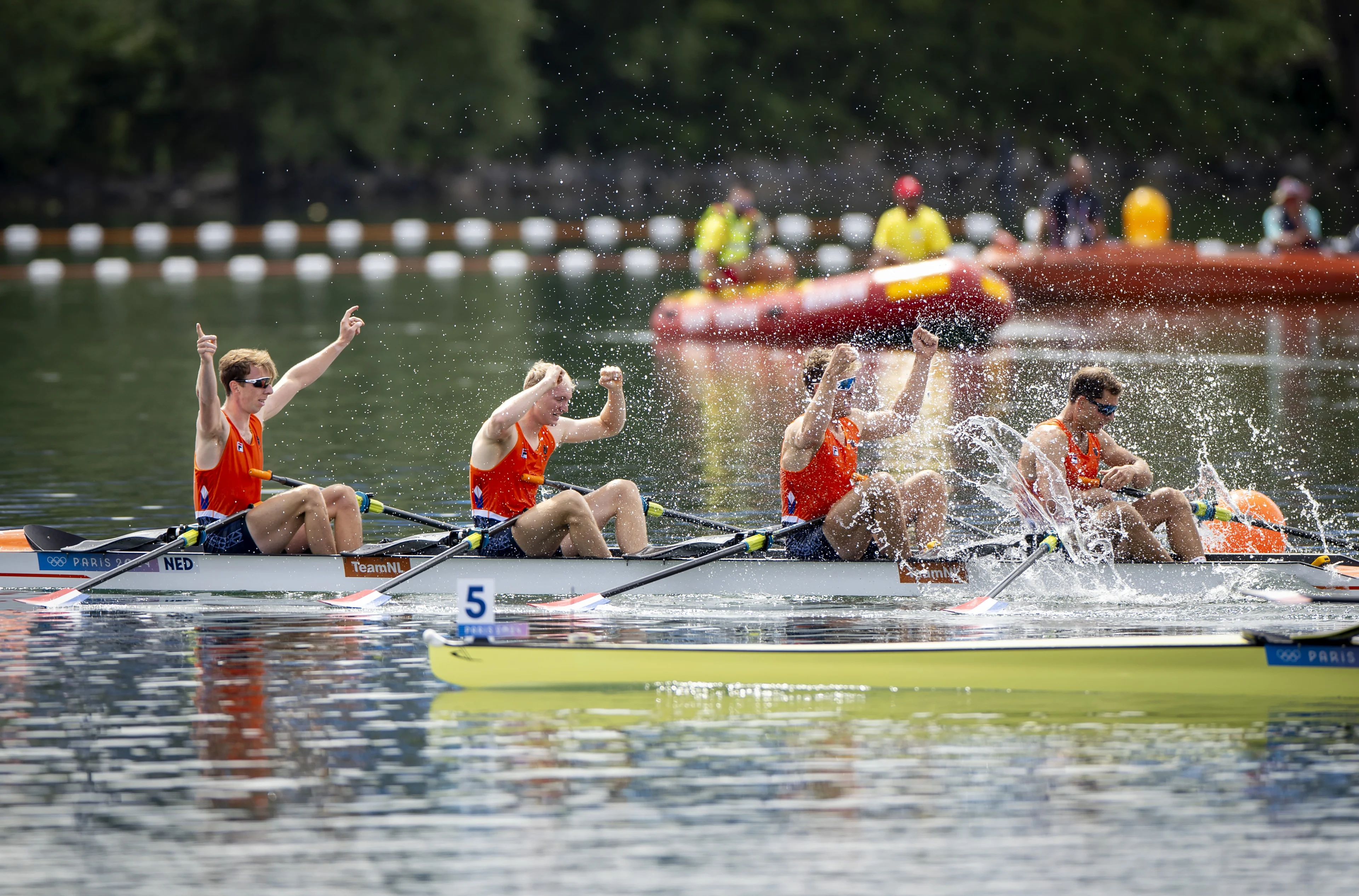 Roeiers dubbelvier bezorgen TeamNL met goud eerste medaille