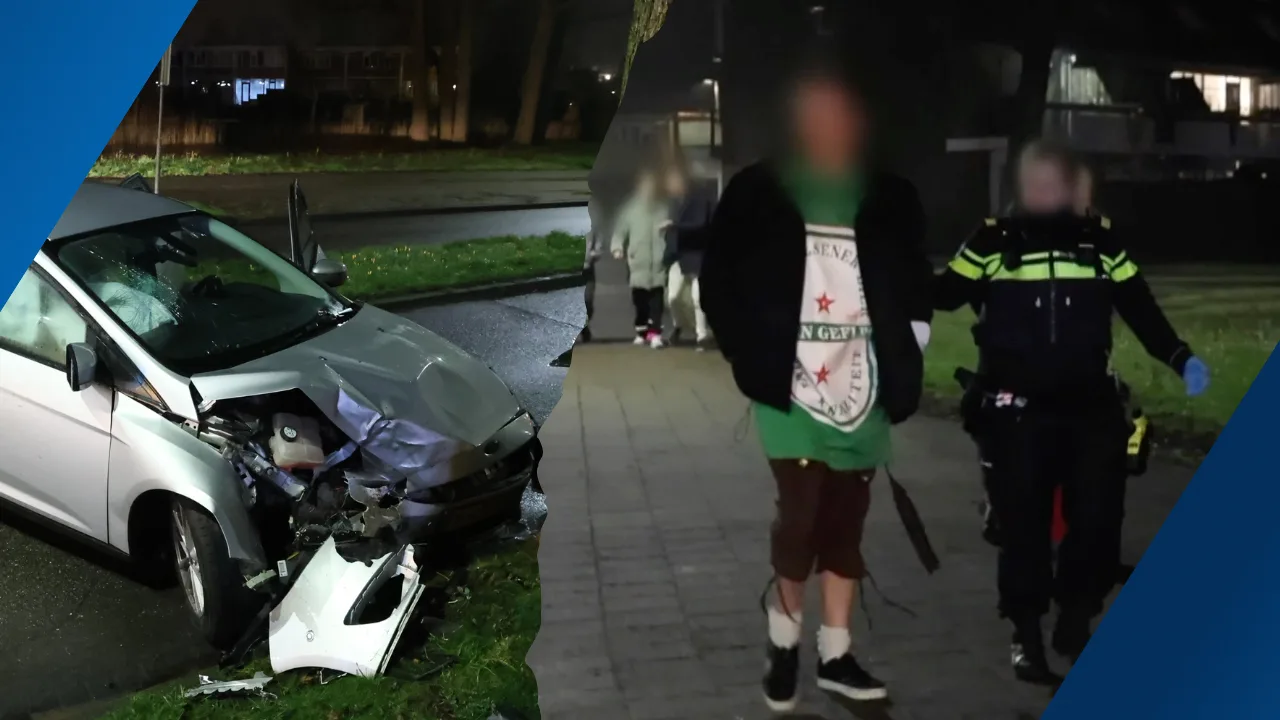 Dronken automobilist verkleed als bierflesje rijdt vrouw aan en crasht