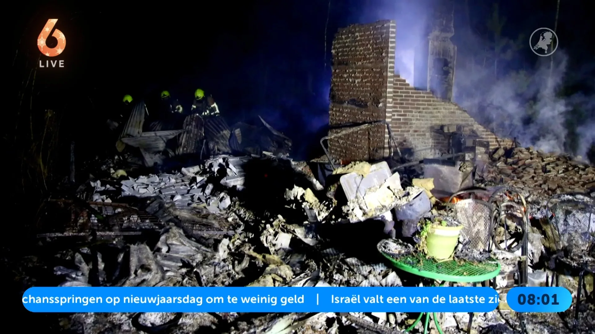 Woning volledig verwoest door explosie in bosgebied Heijen