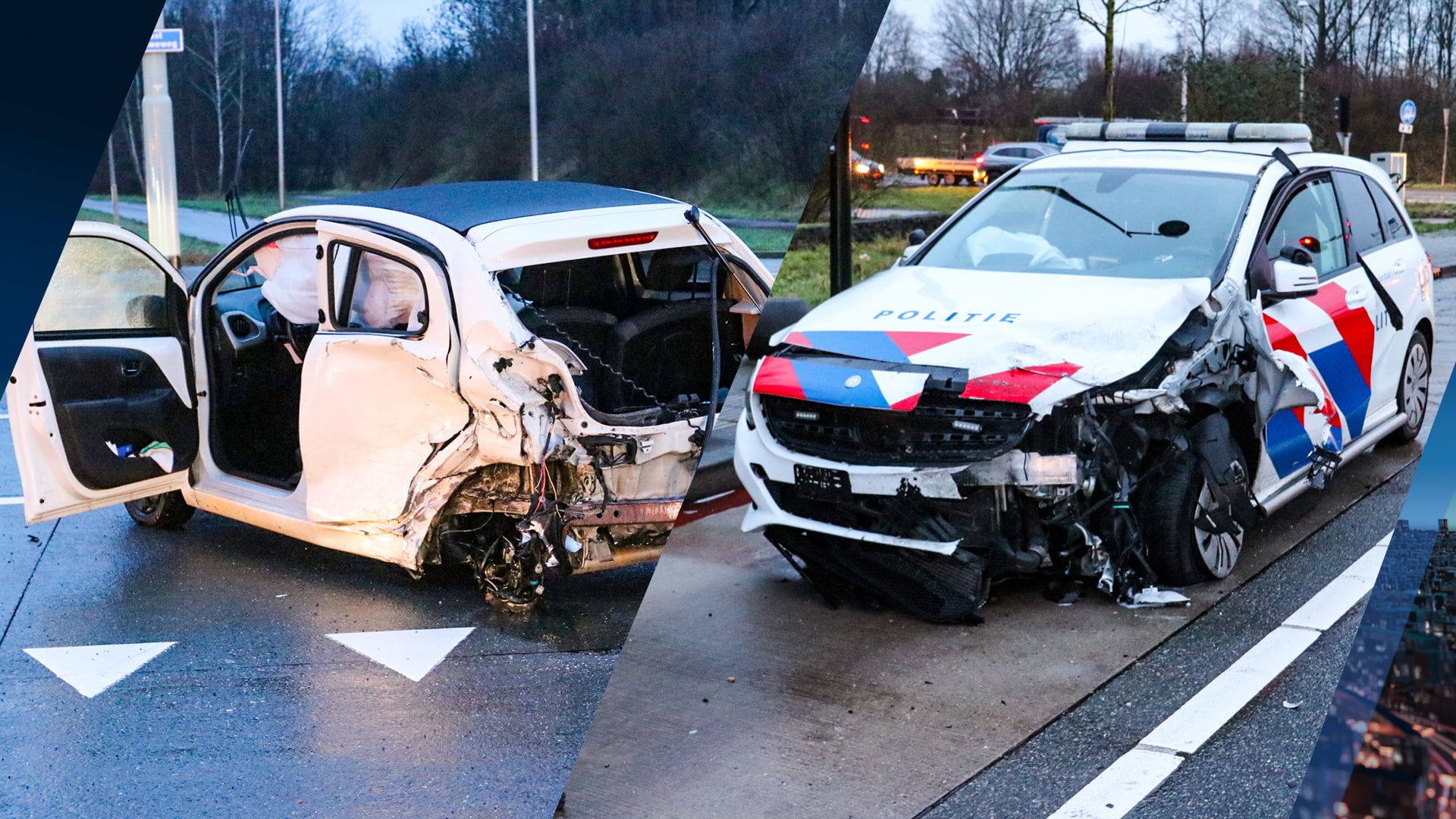 Politie botst onderweg naar reanimatie achterop auto in Apeldoorn