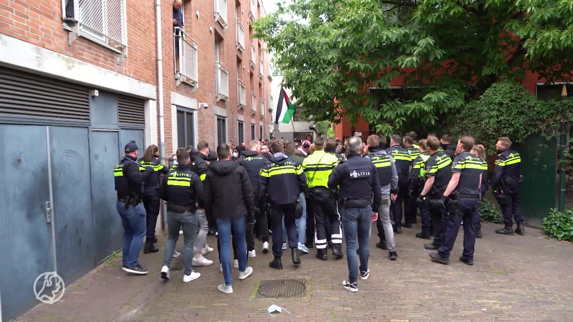 Politie grijpt in bij uit de hand gelopen pro-Palestinademonstratie in Groningen